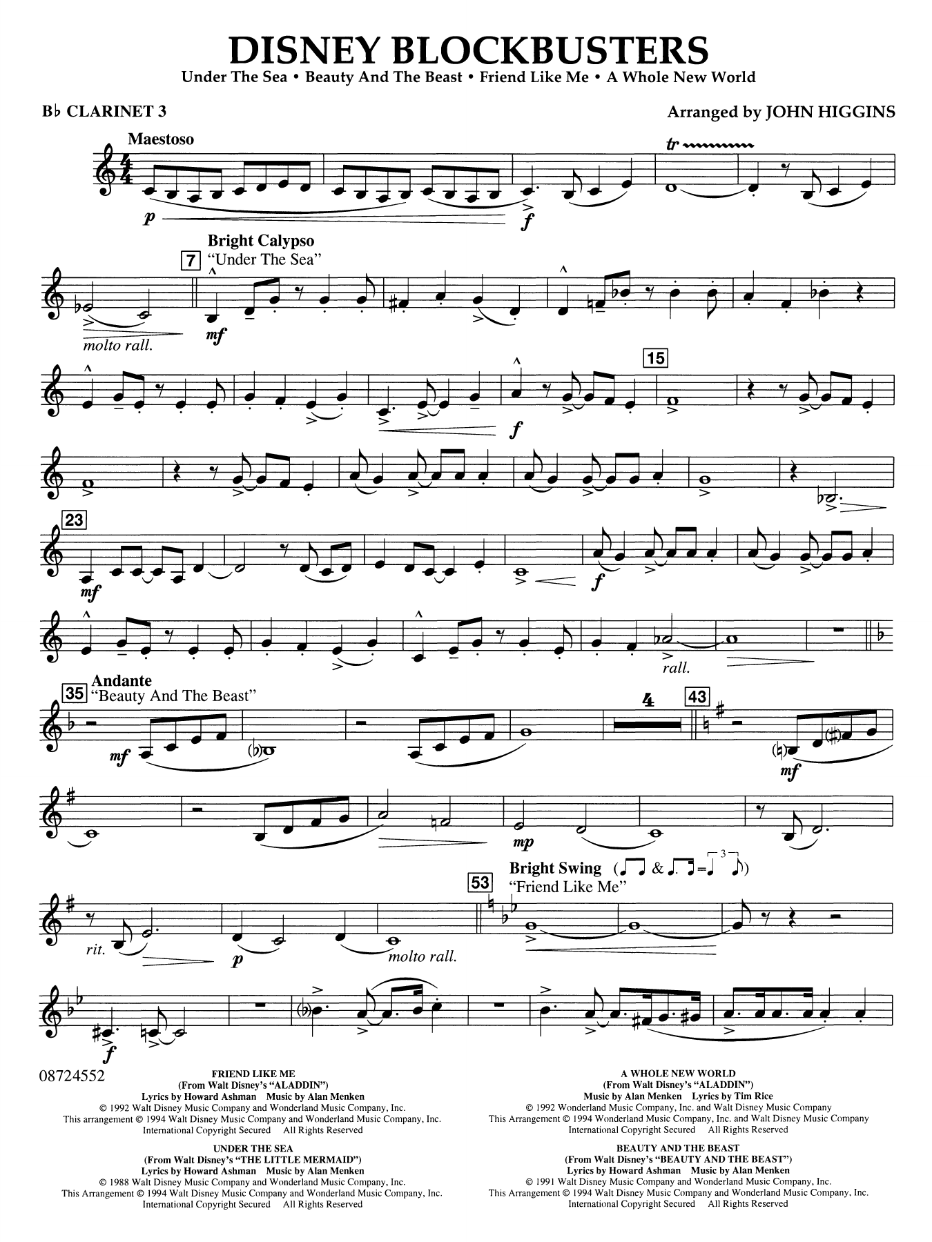 Disney Blockbusters - Bb Clarinet 3