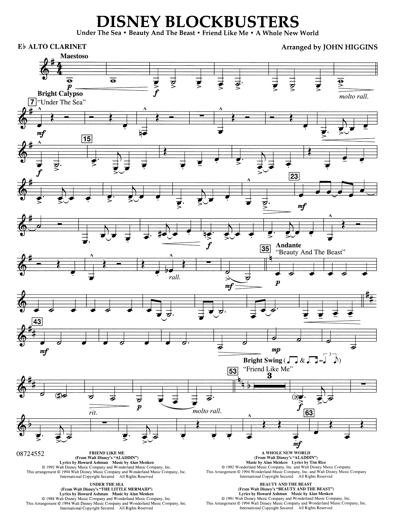 Disney Blockbusters - Eb Alto Clarinet