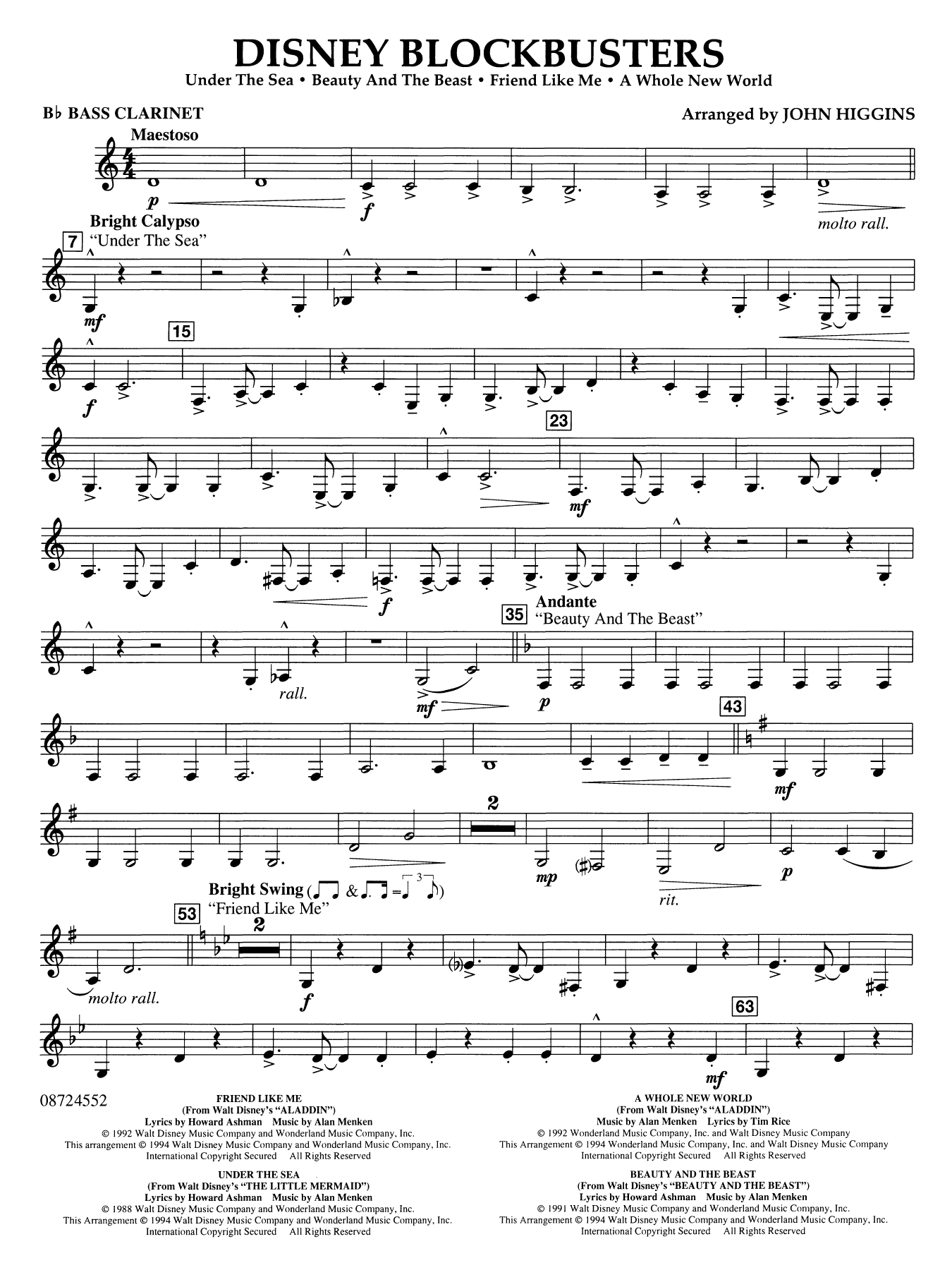 Disney Blockbusters - Bb Bass Clarinet