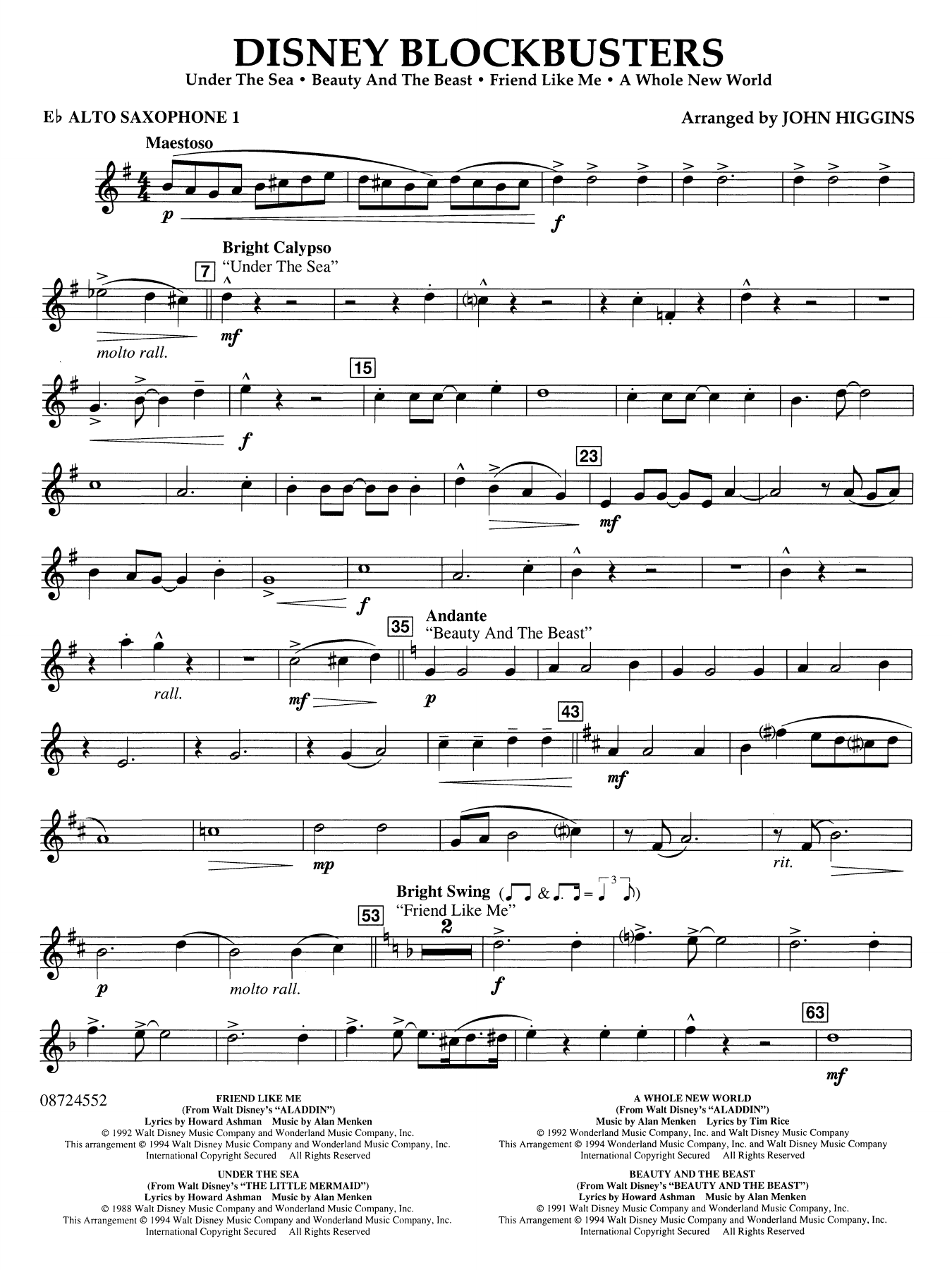 Disney Blockbusters - Eb Alto Saxophone 1
