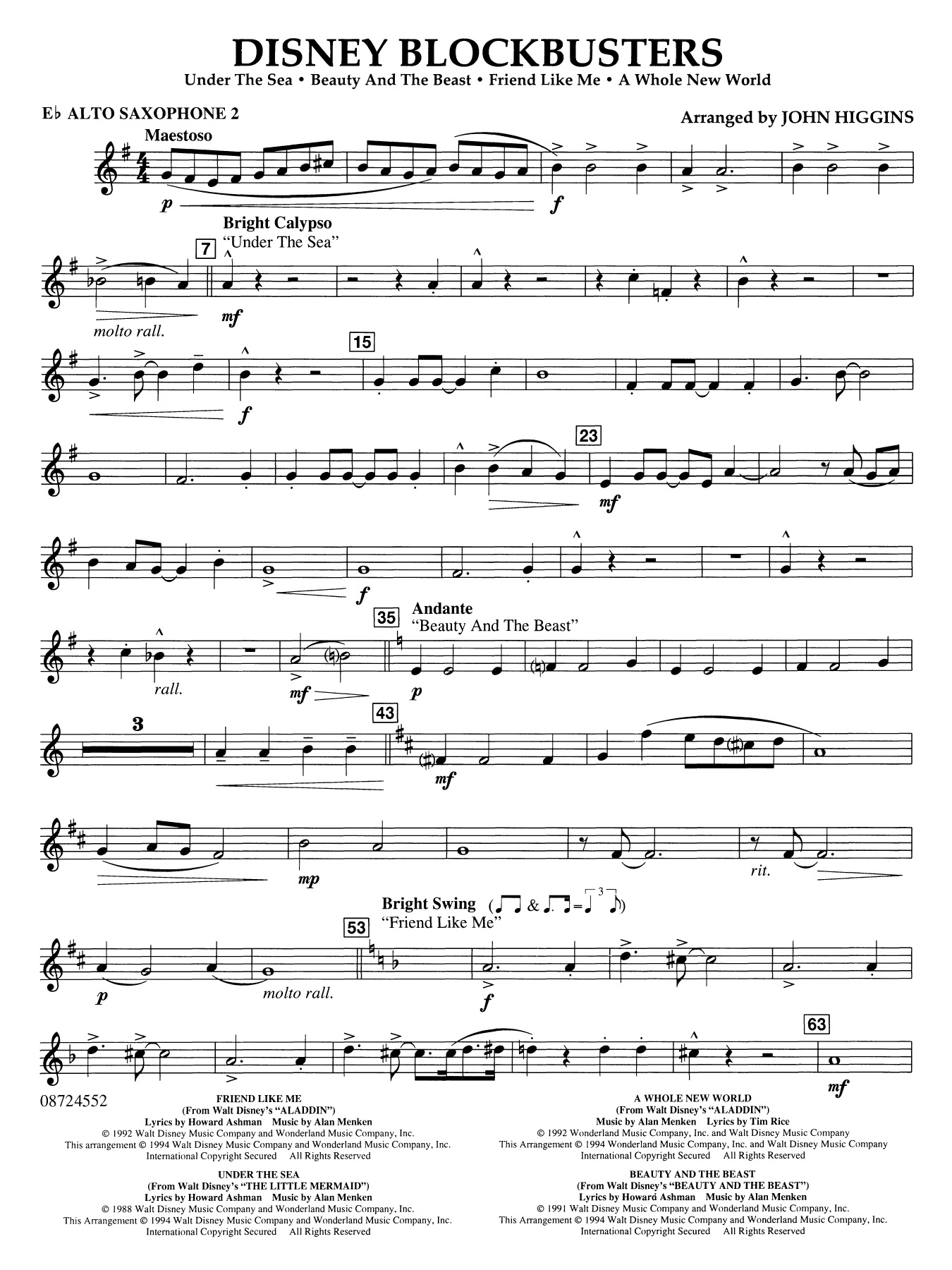 Disney Blockbusters - Eb Alto Saxophone 2