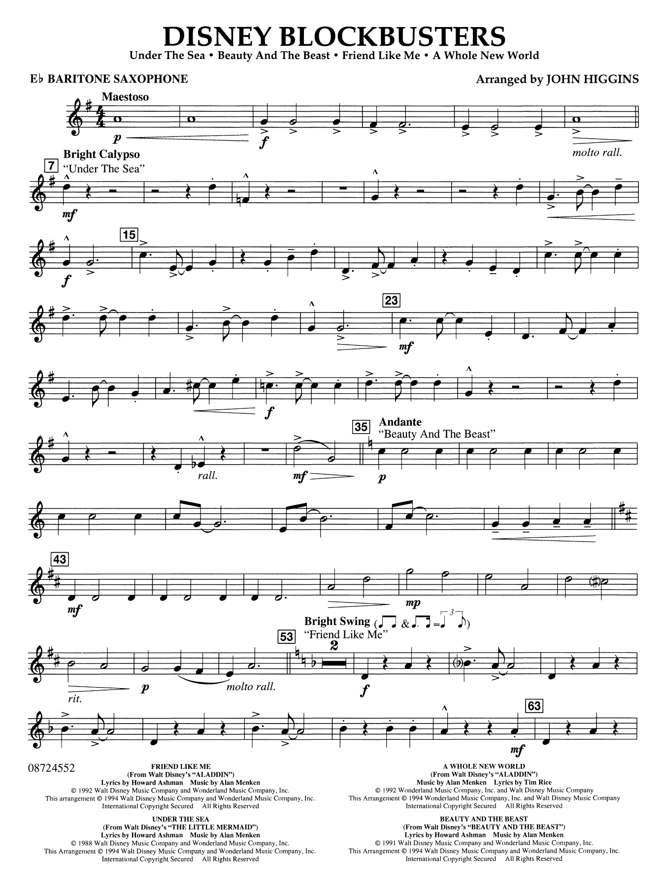 Disney Blockbusters - Eb Baritone Saxophone