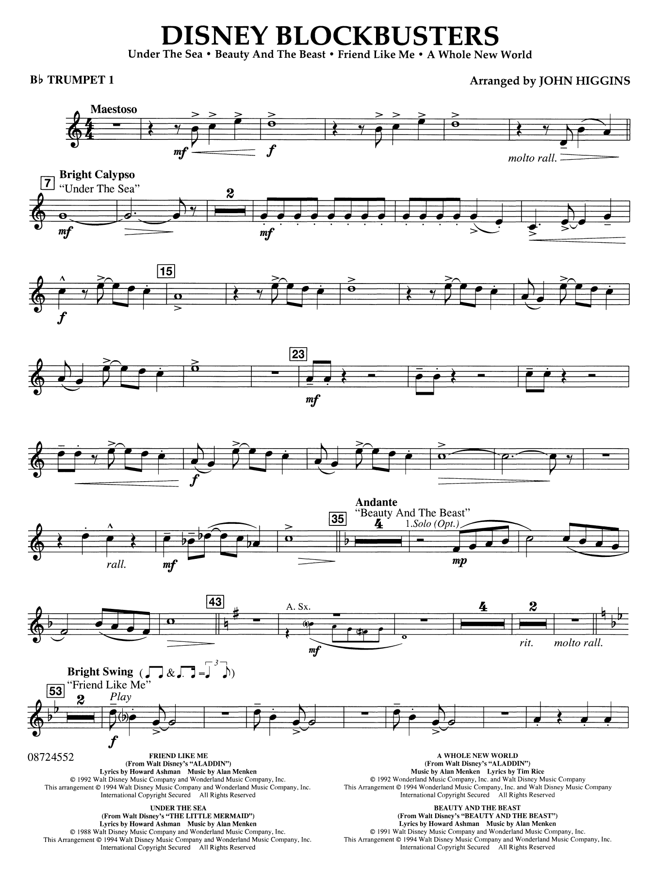 Disney Blockbusters - Bb Trumpet 1