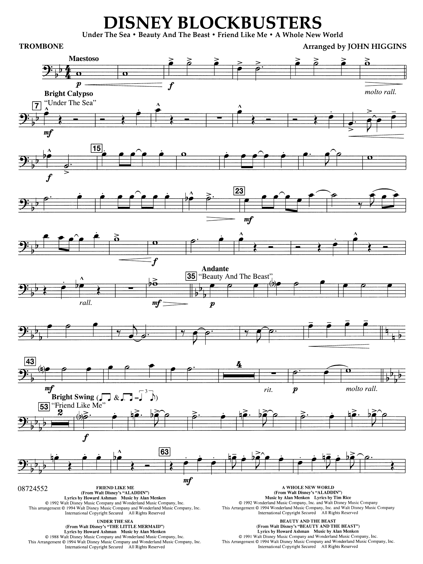 Disney Blockbusters - Trombone
