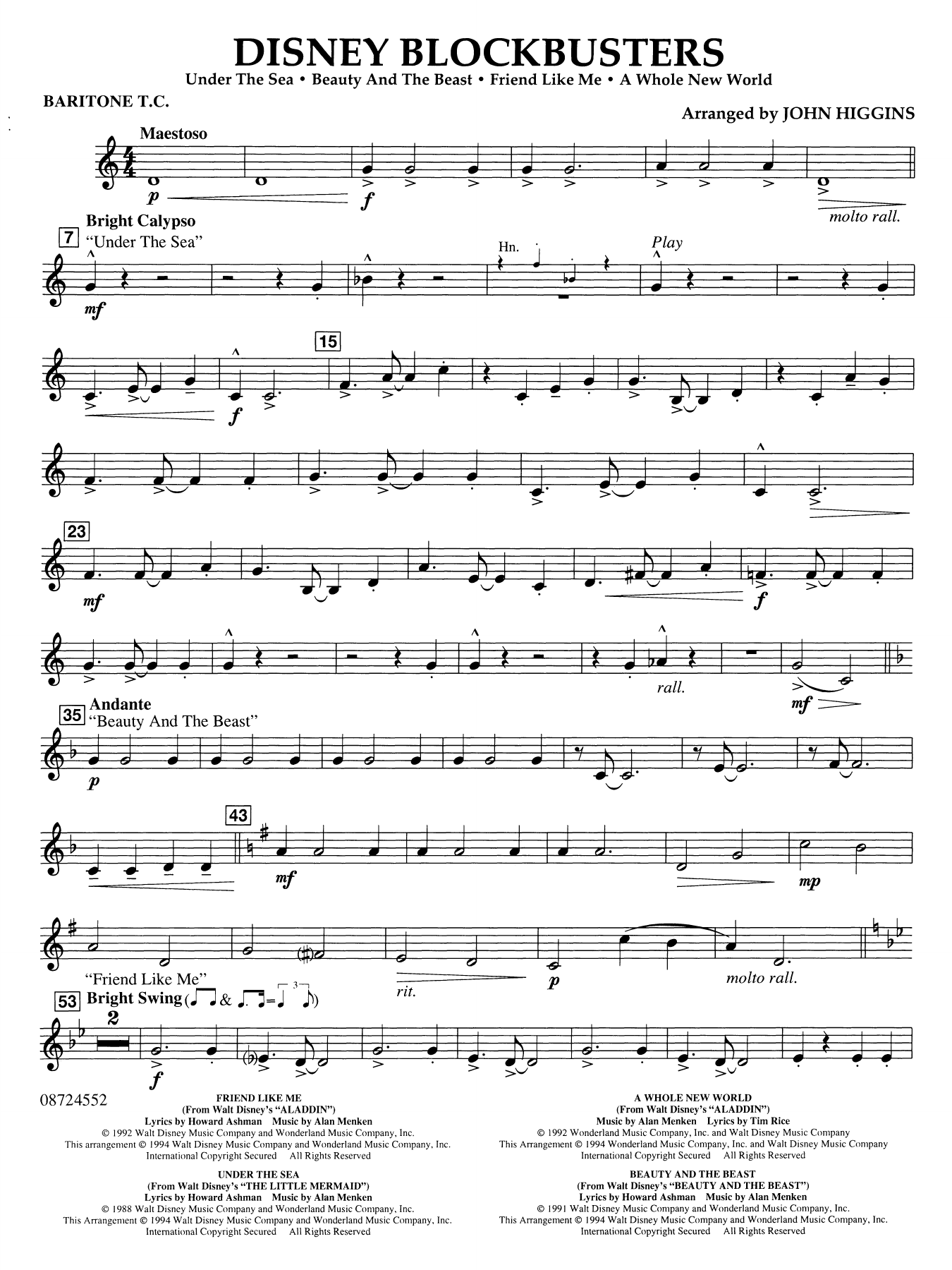 Disney Blockbusters - Baritone T.C.