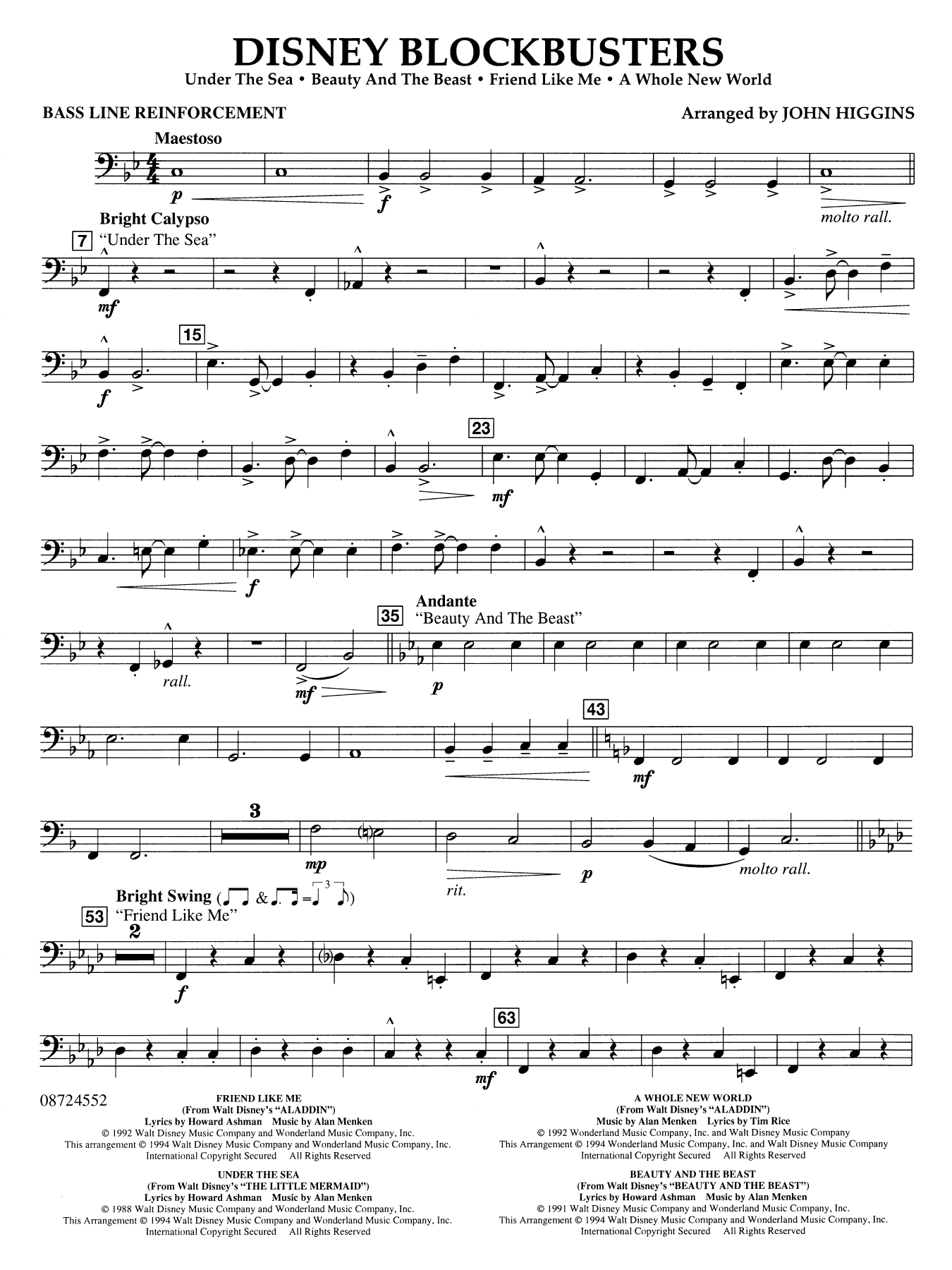 Disney Blockbusters - Convertible Bass Line