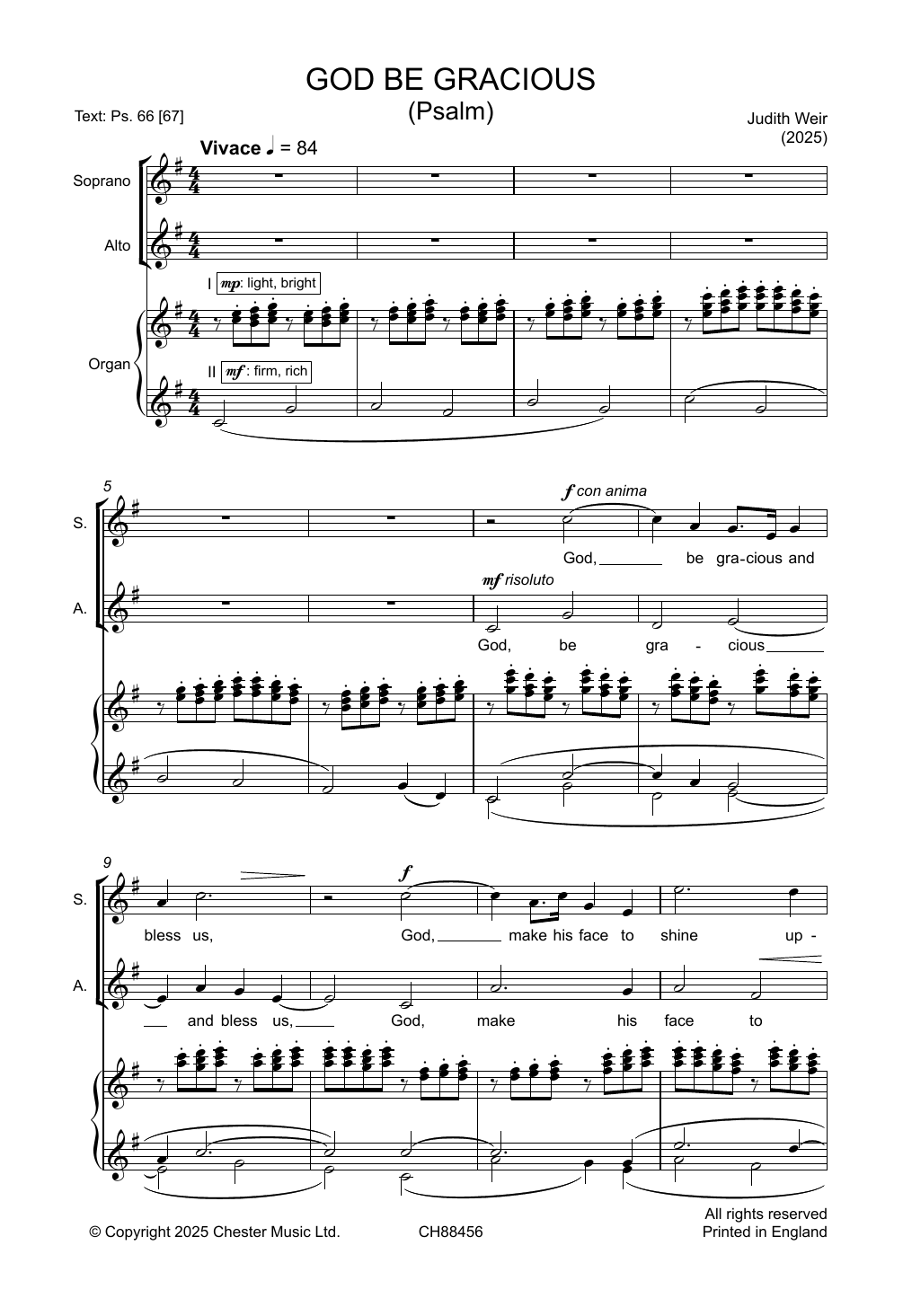 God Be Gracious – Judith Weir – Notenvorschau