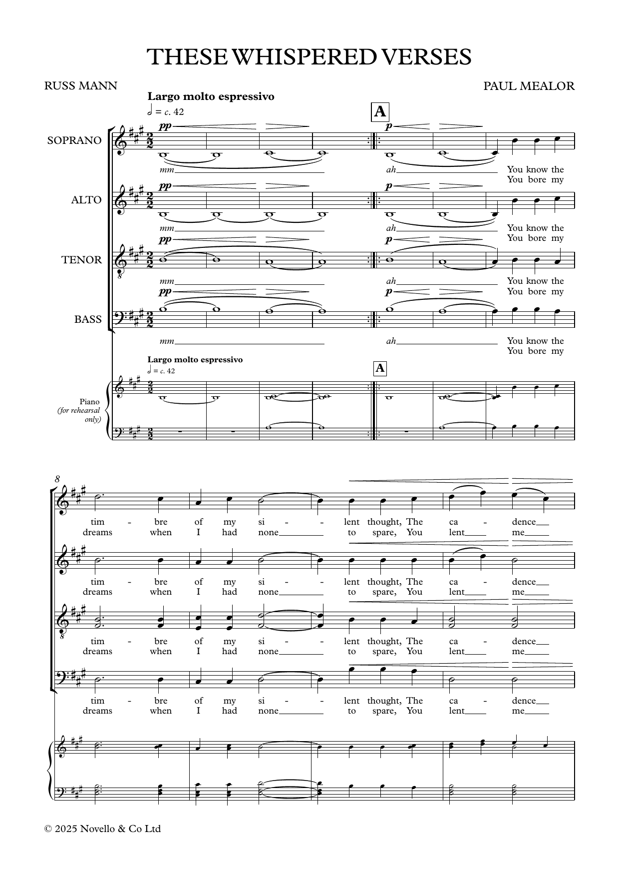 These Whispered Verses – Paul Mealor – Notenvorschau