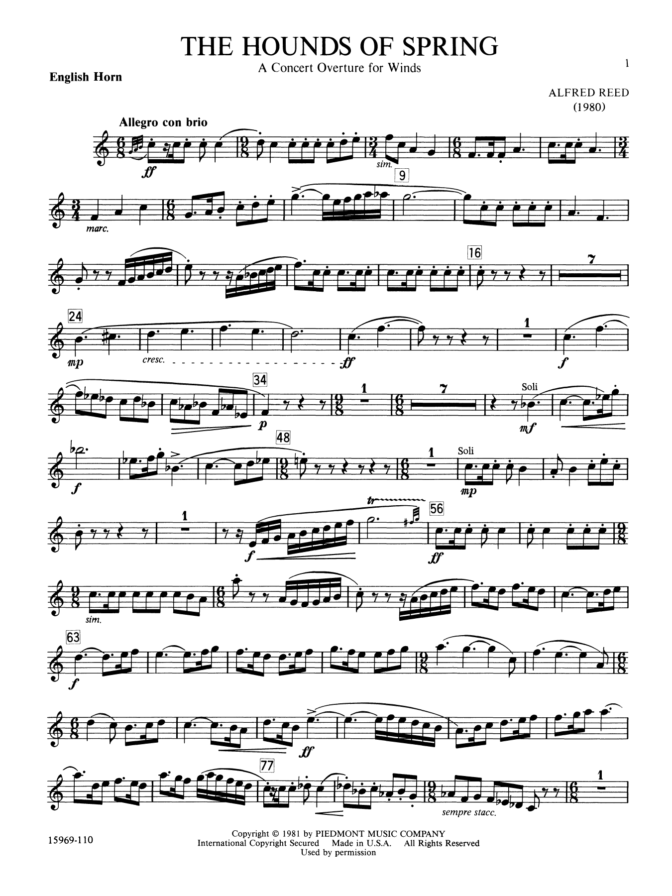 The Hounds of Spring - English Horn