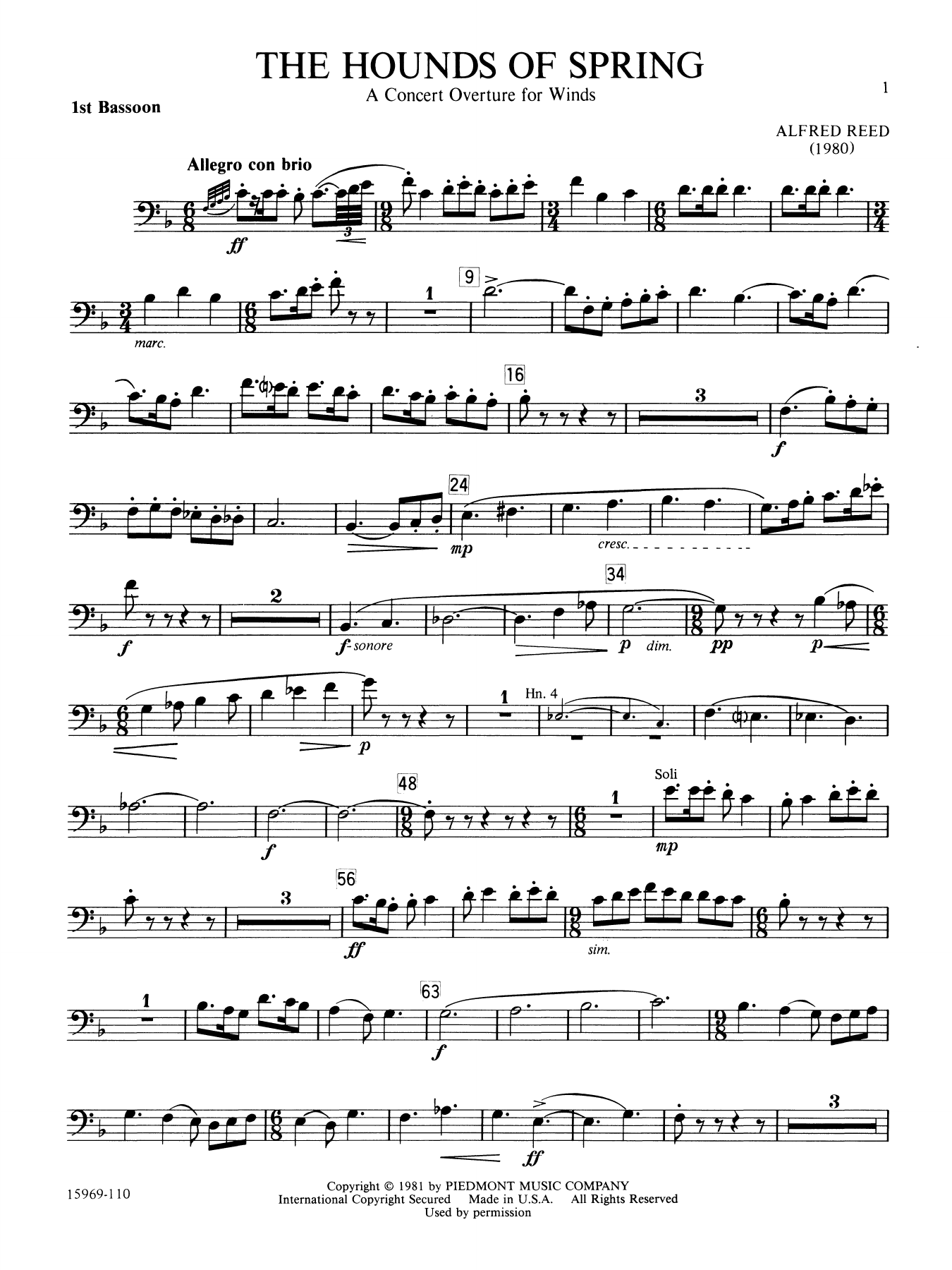 The Hounds of Spring - Eb Clarinet