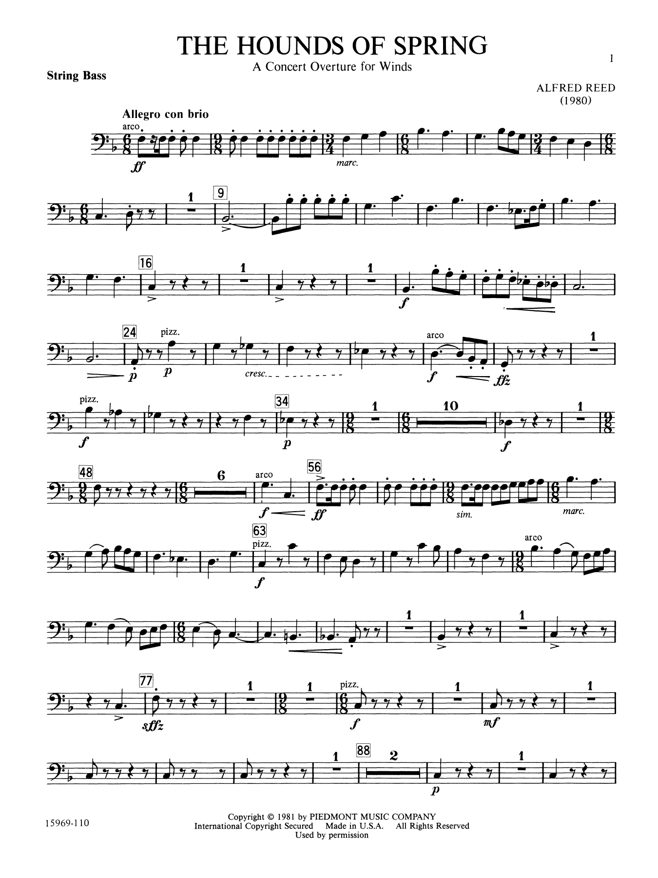 The Hounds of Spring - String Bass