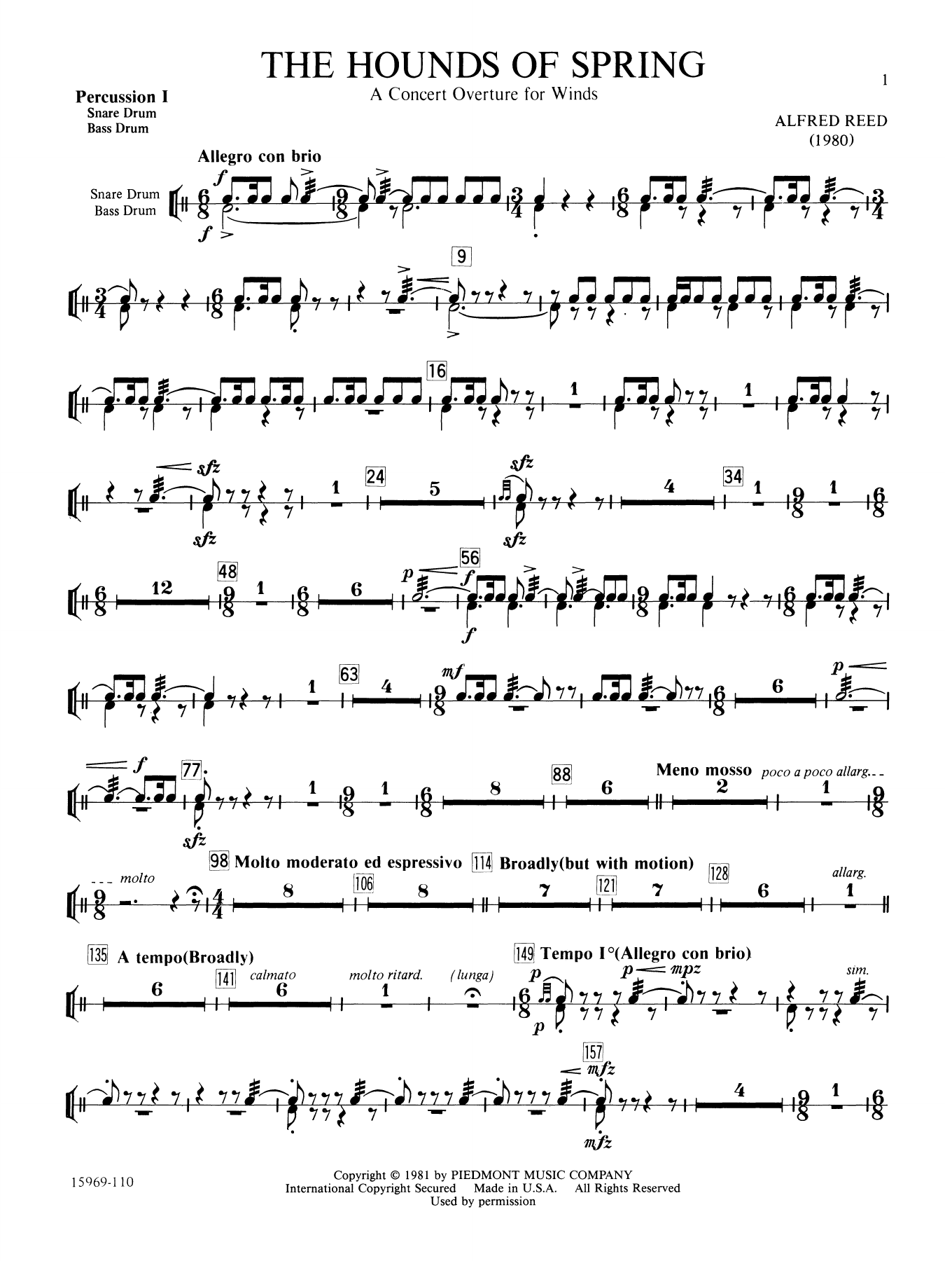 The Hounds of Spring - Percussion 2