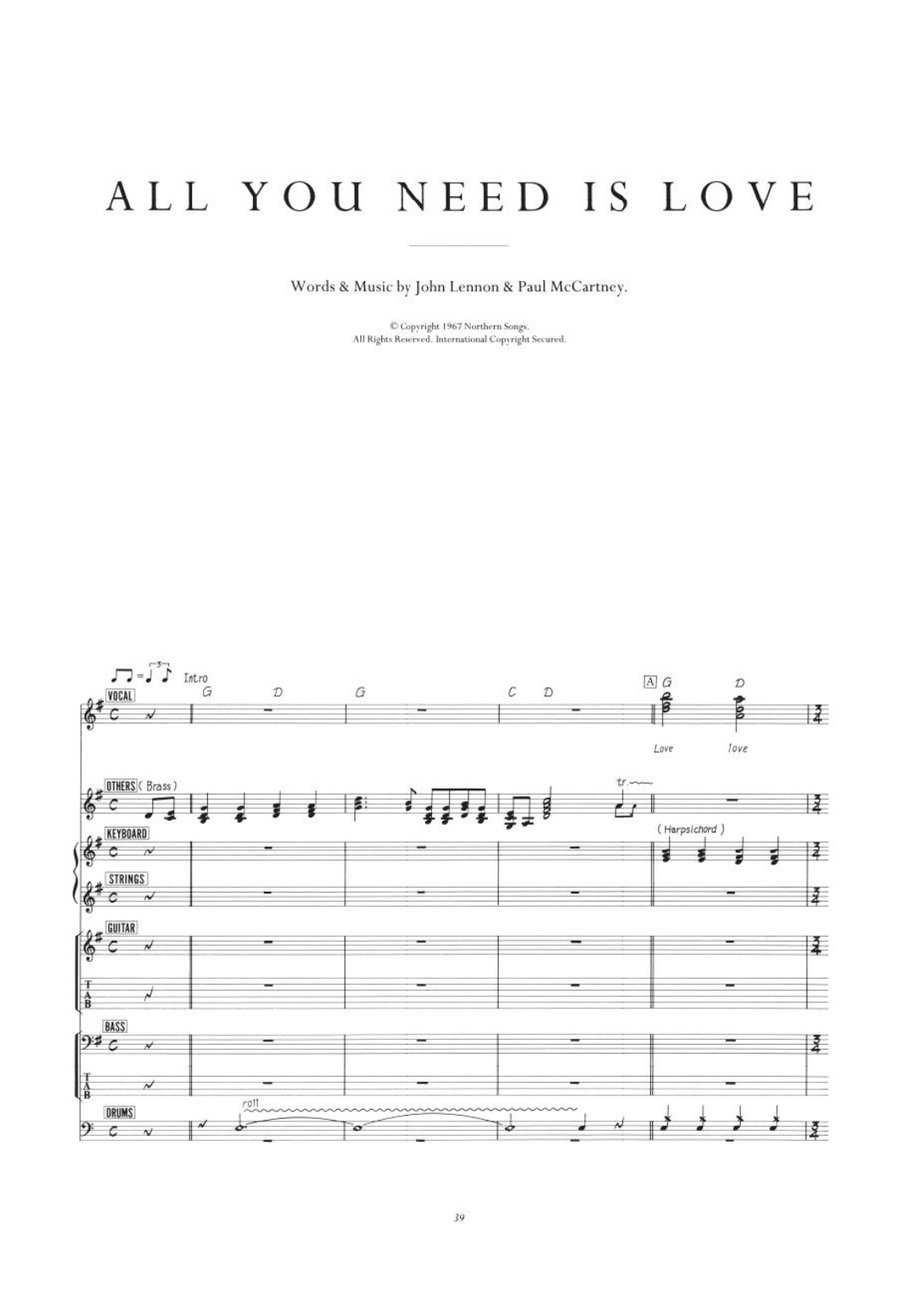 All You Need Is Love