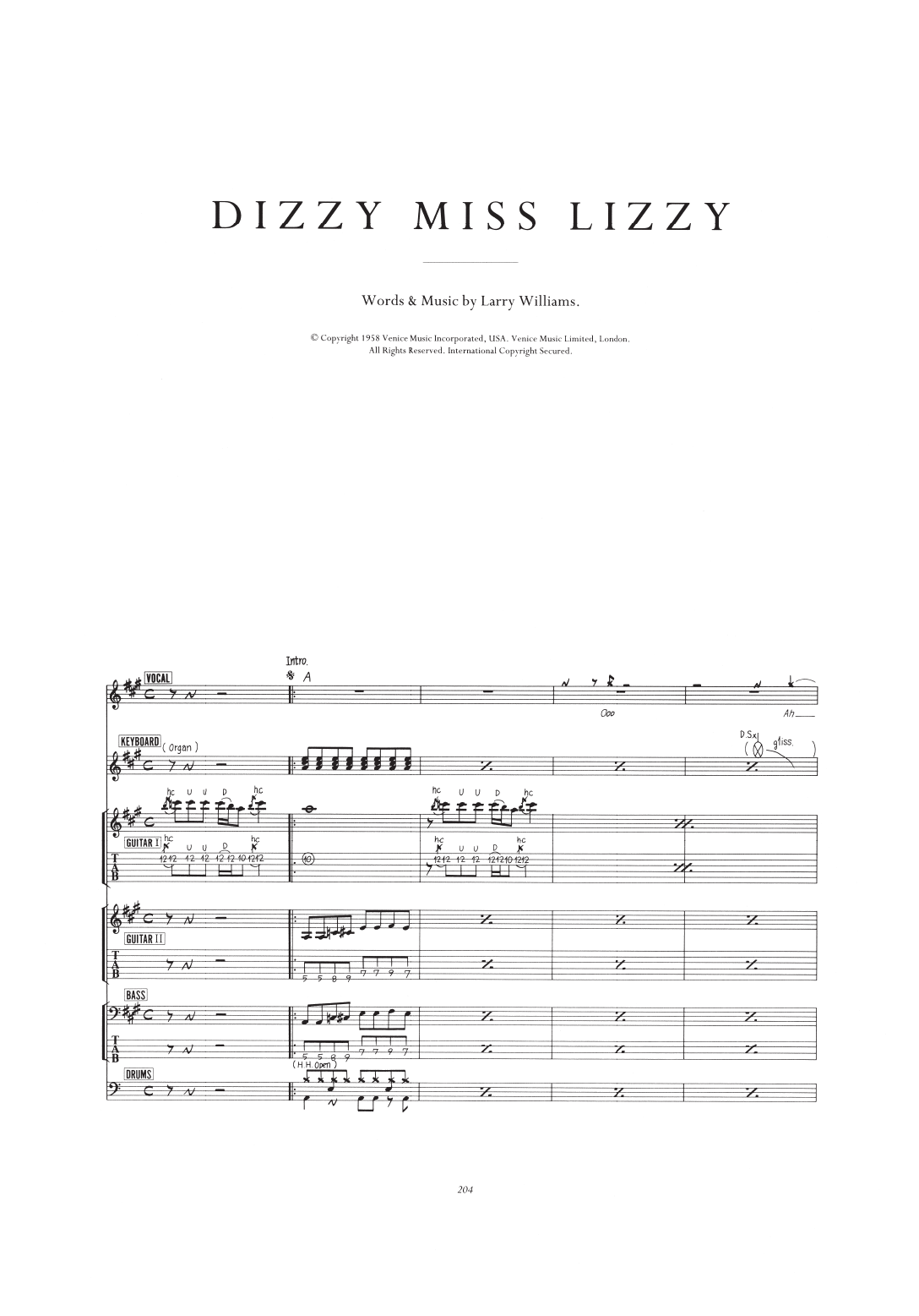 Dizzy Miss Lizzie