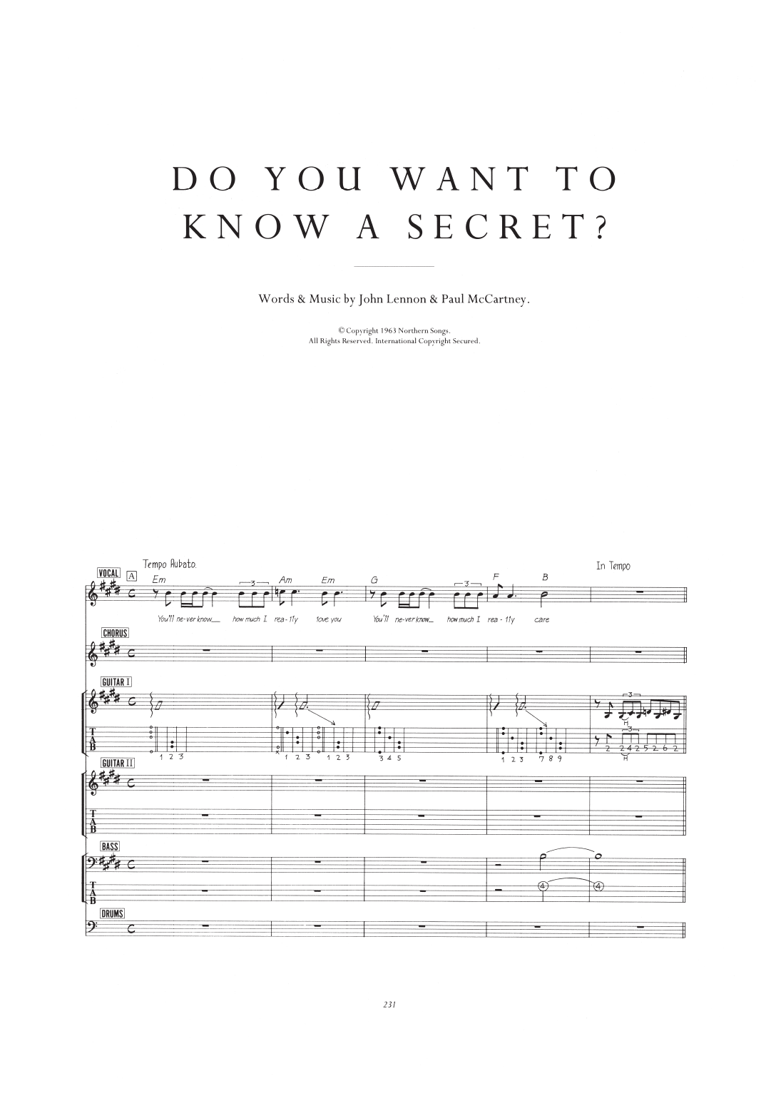 Do You Want To Know A Secret?