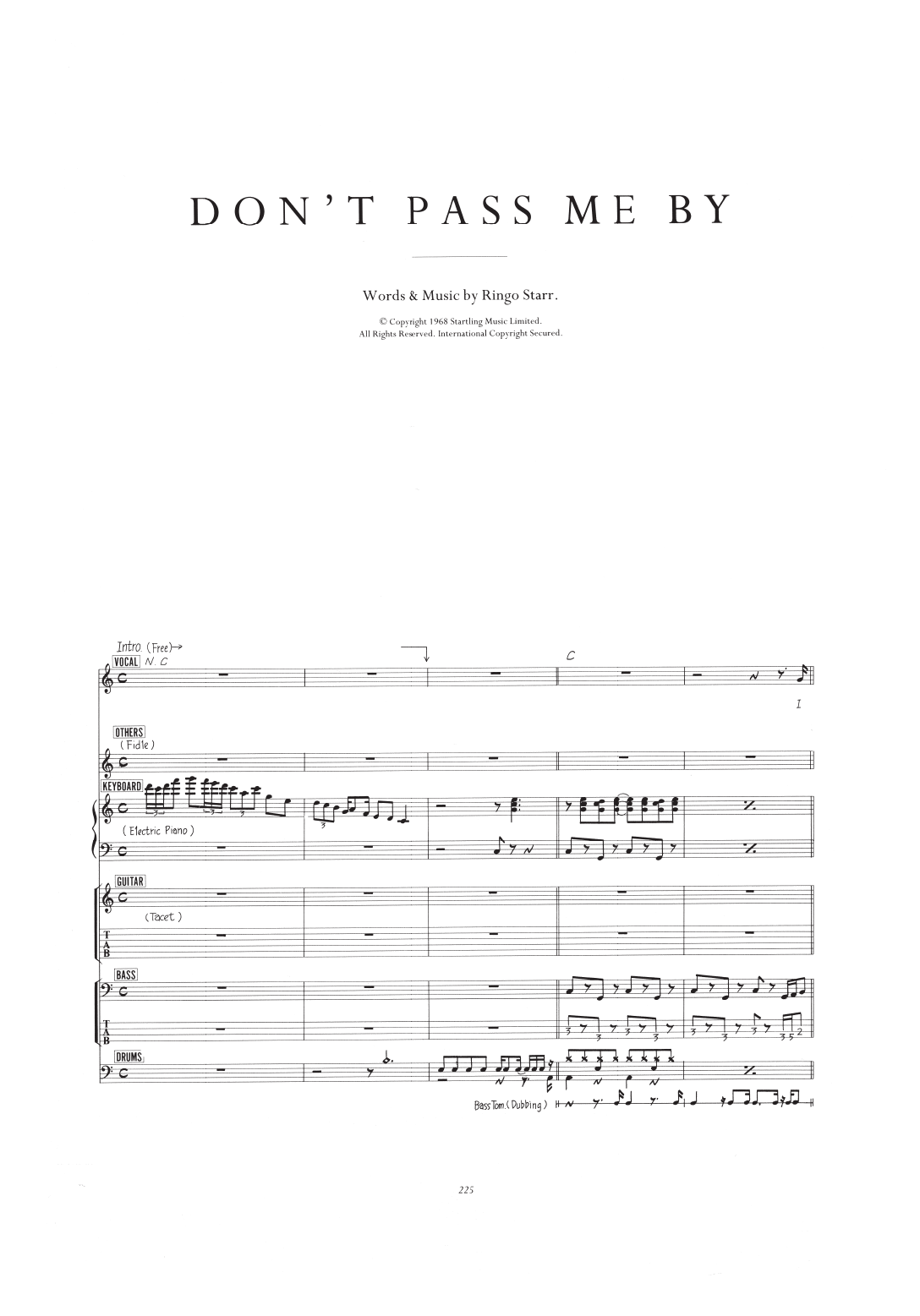 Don't Pass Me By