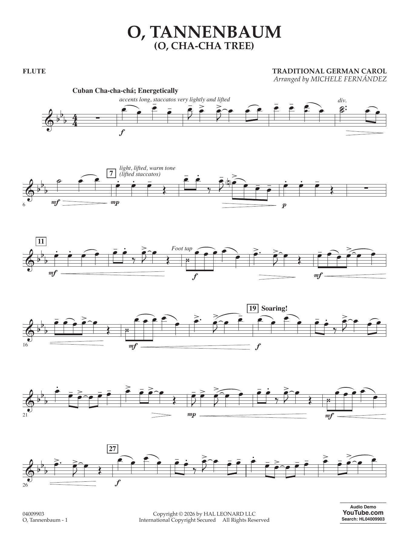 O' Tannenbaum (o' Cha-cha Tree) - Flute