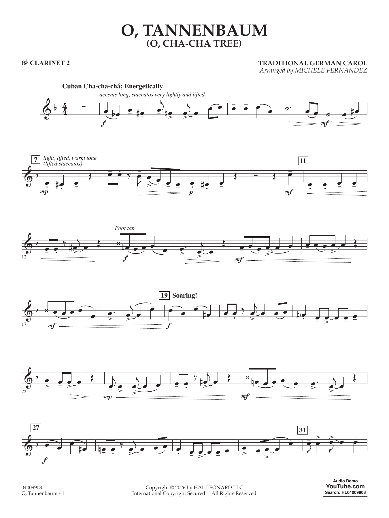 O' Tannenbaum (o' Cha-cha Tree) - Bb Clarinet 2
