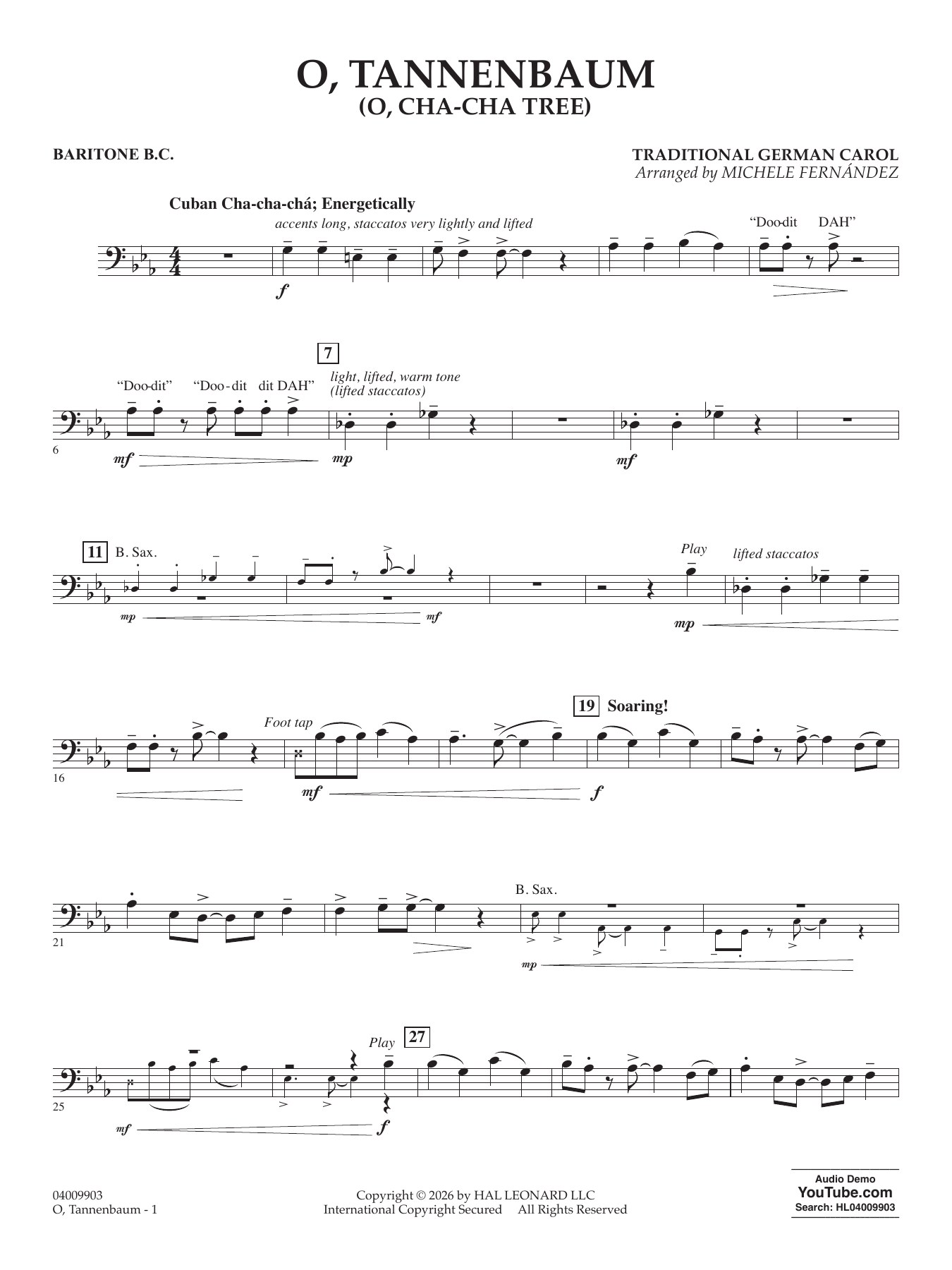 O' Tannenbaum (o' Cha-cha Tree) - Baritone B.C.