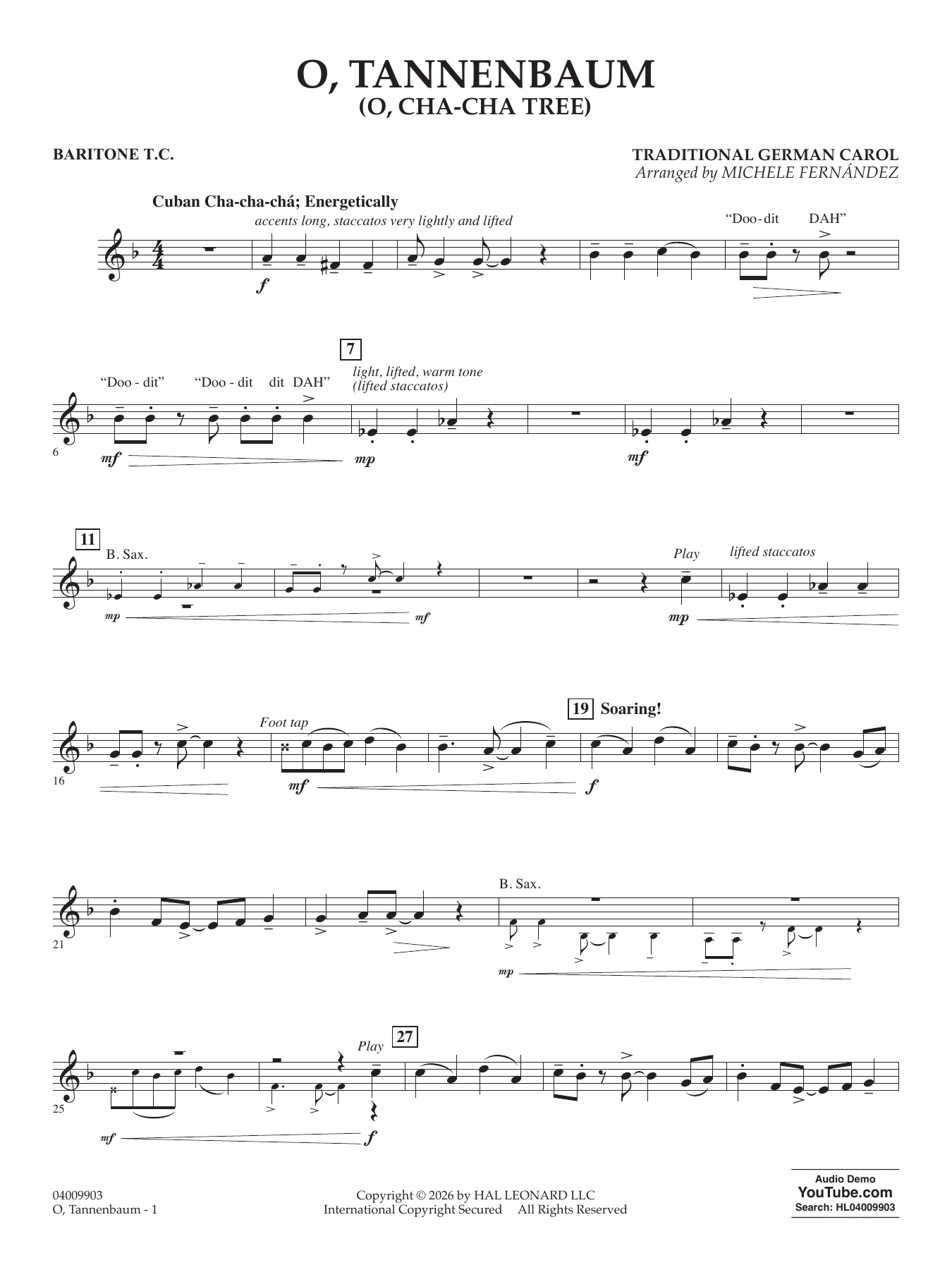 O' Tannenbaum (o' Cha-cha Tree) - Baritone T.C.