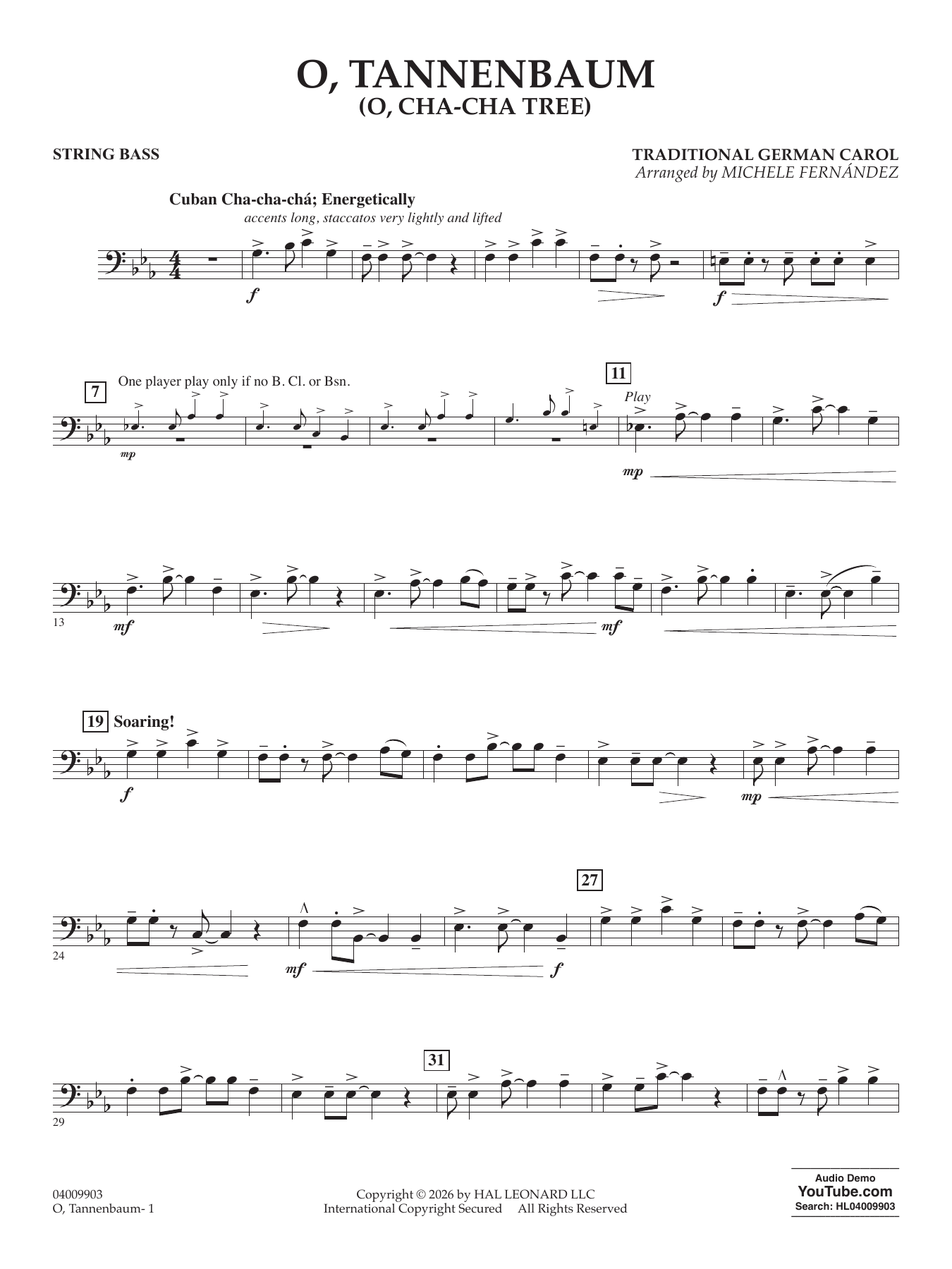 O' Tannenbaum (o' Cha-cha Tree) - String Bass