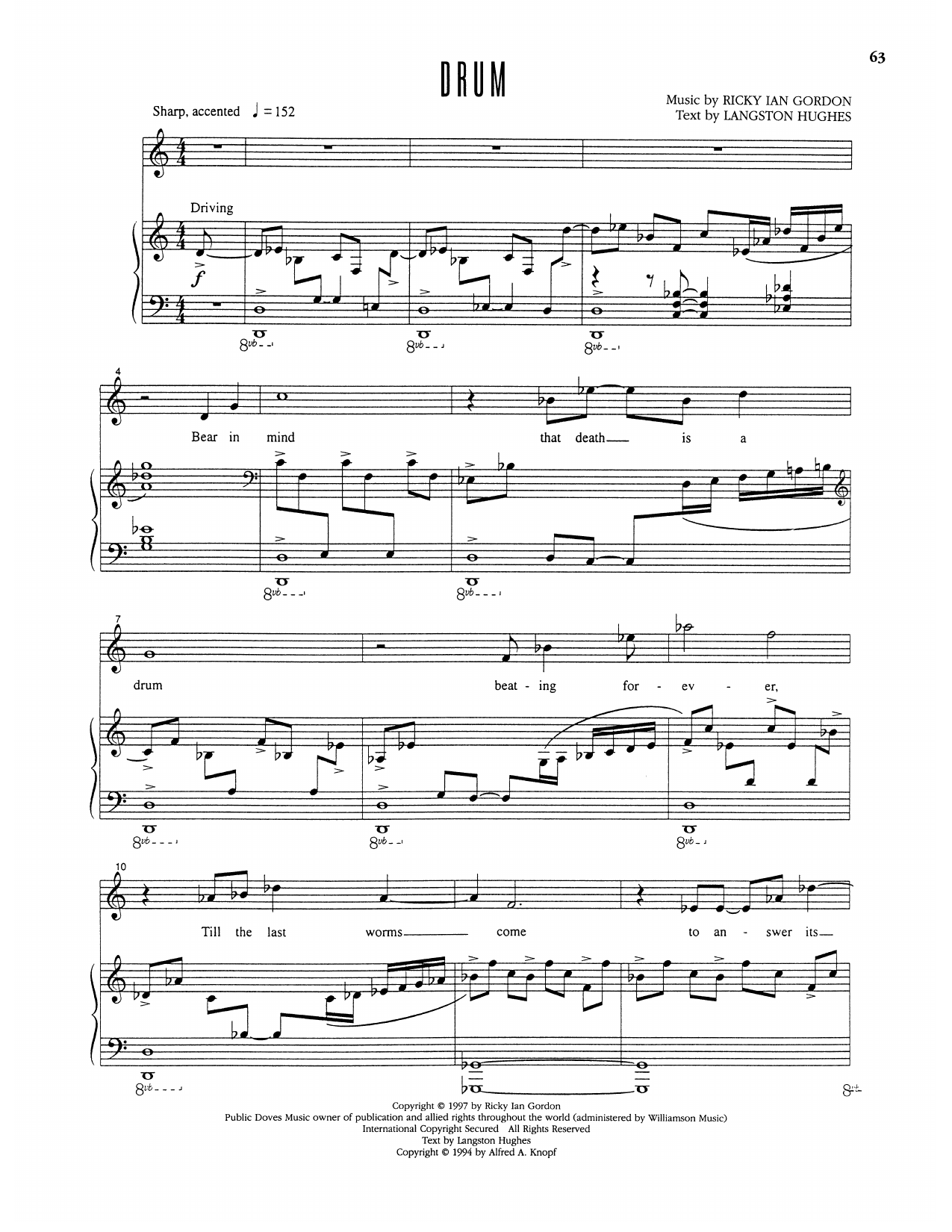 Drum: Piano Vocal