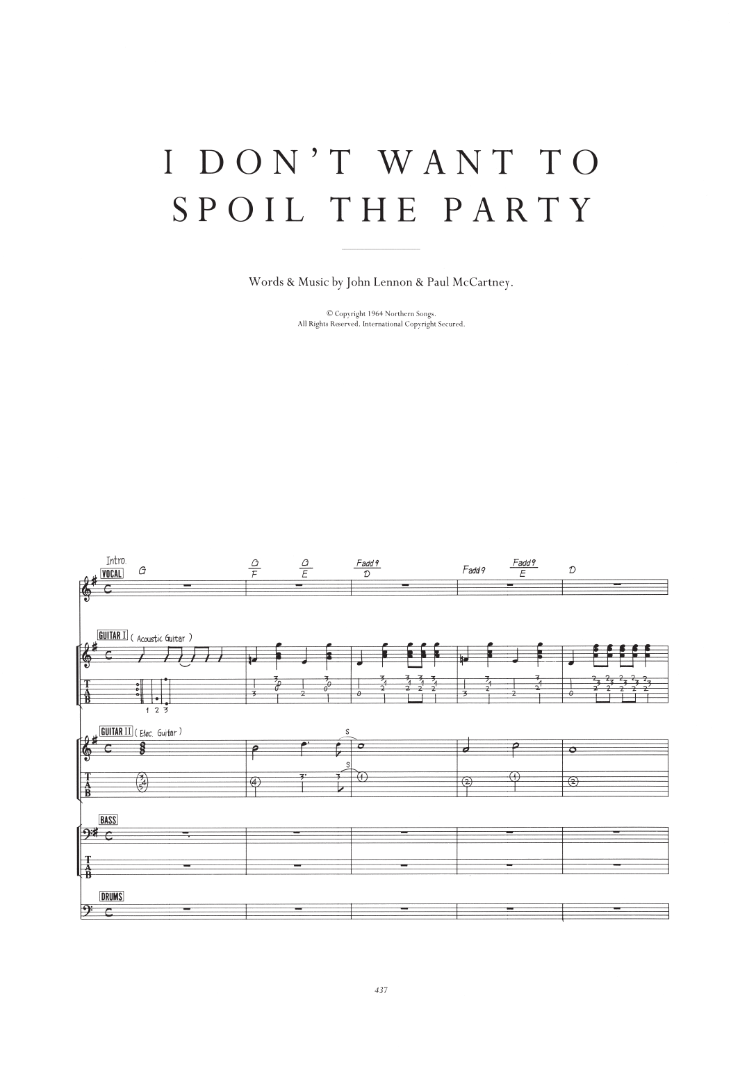 I Don't Want To Spoil The Party