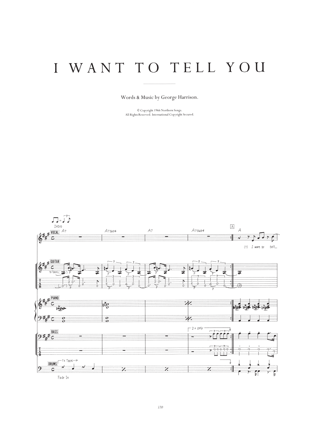 I Want To Tell You