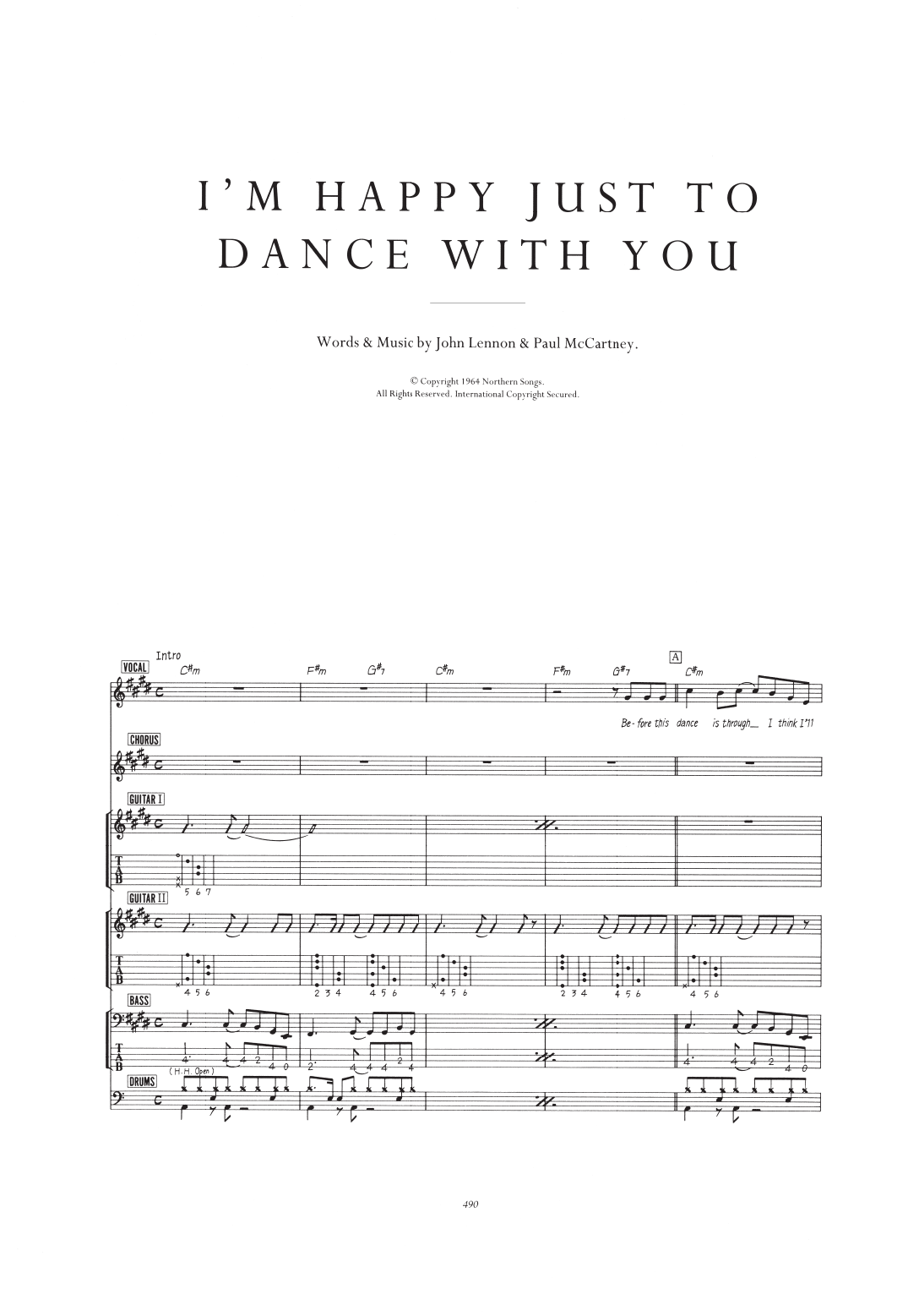 I'm Happy Just To Dance With You