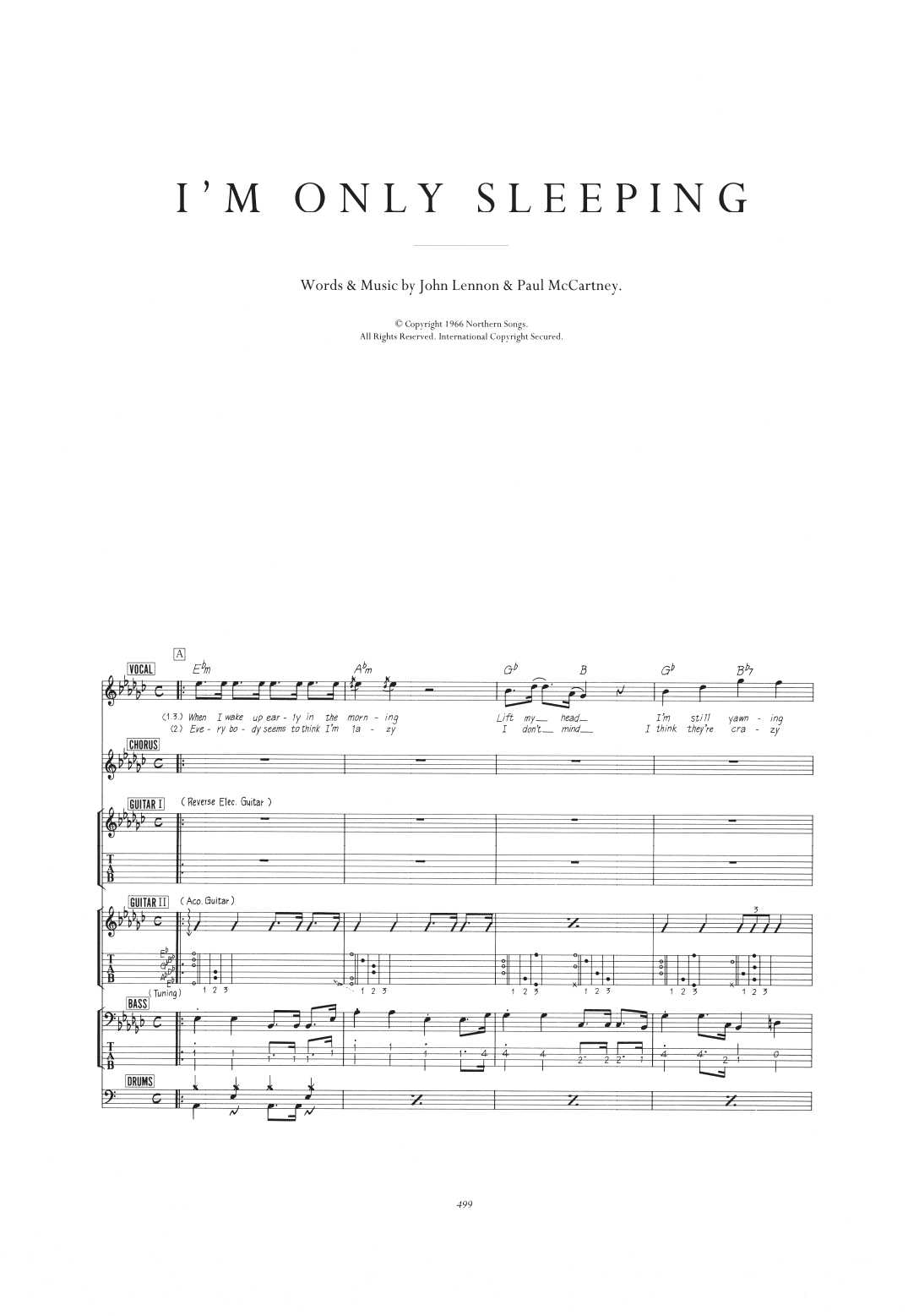 I'm Only Sleeping