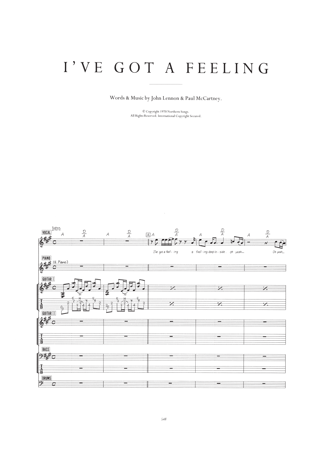 I've Got A Feeling