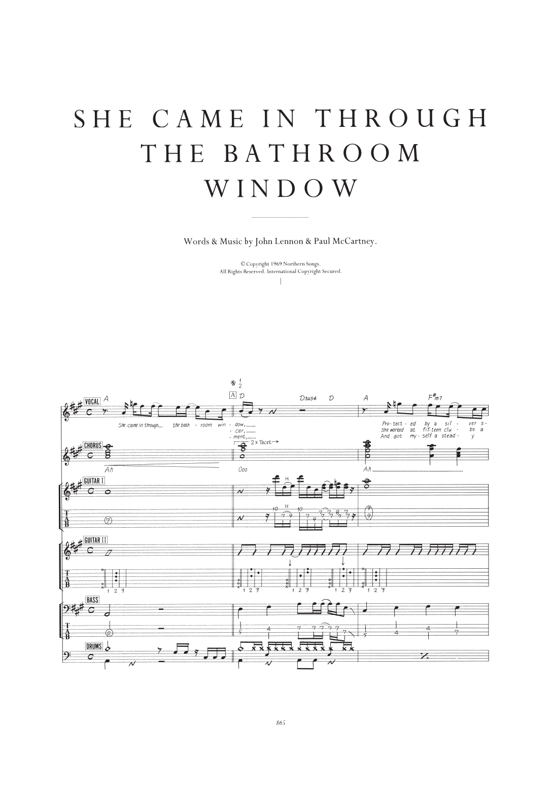 She Came In Through The Bathroom Window