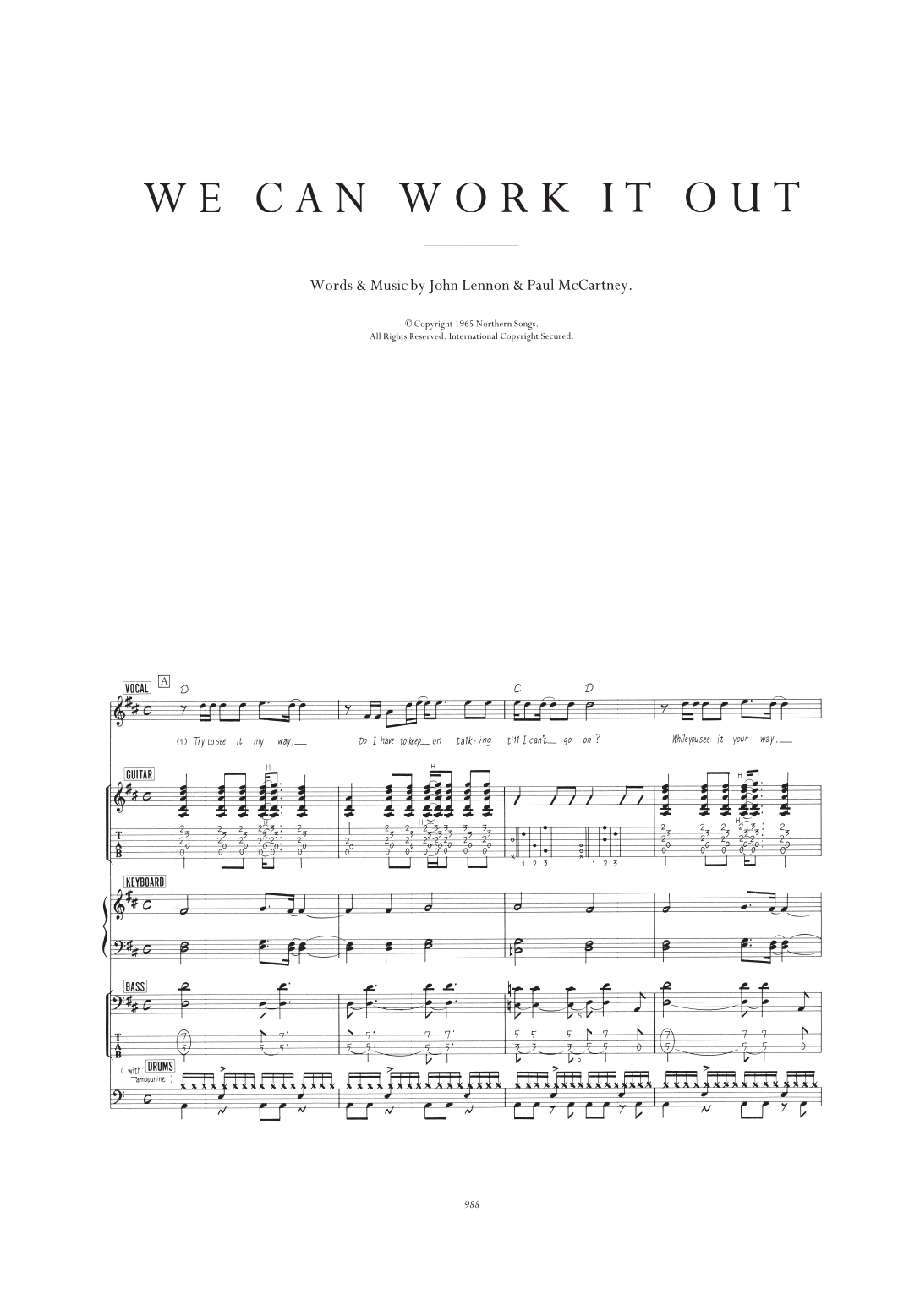 We Can Work It Out