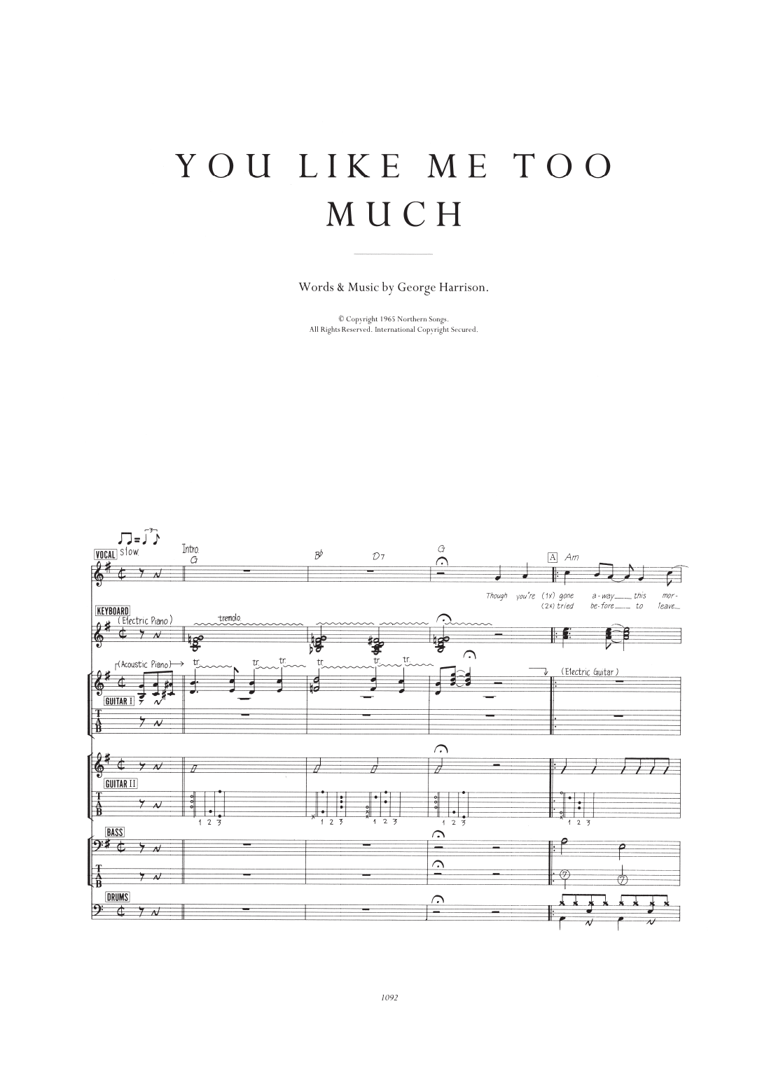 You Like Me Too Much