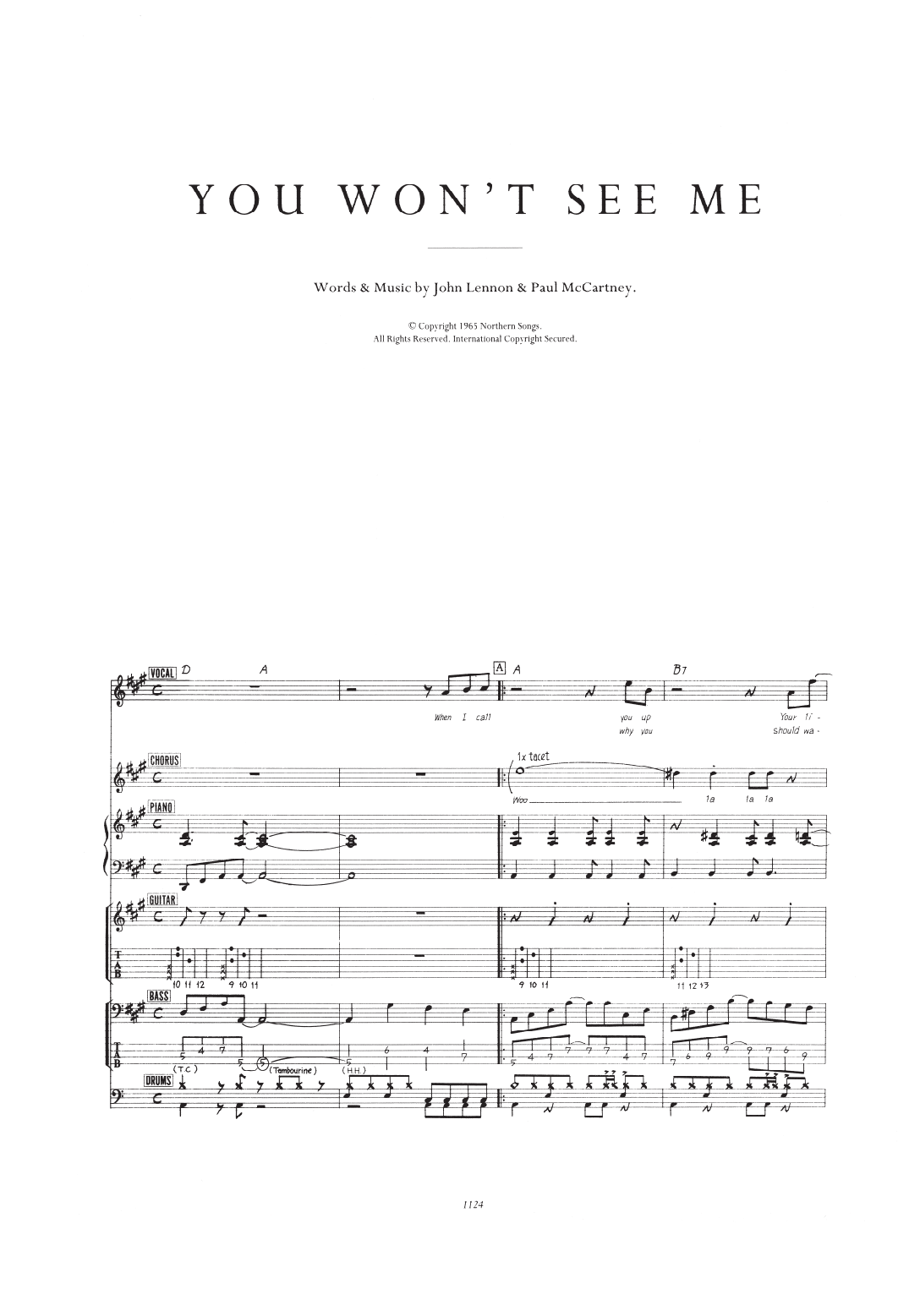You Won't See Me