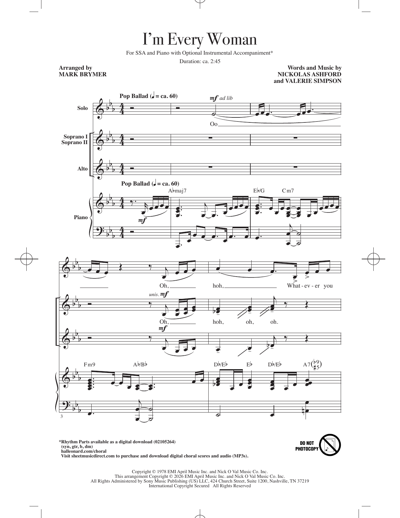 I'm Every Woman (arr. Mark Brymer)