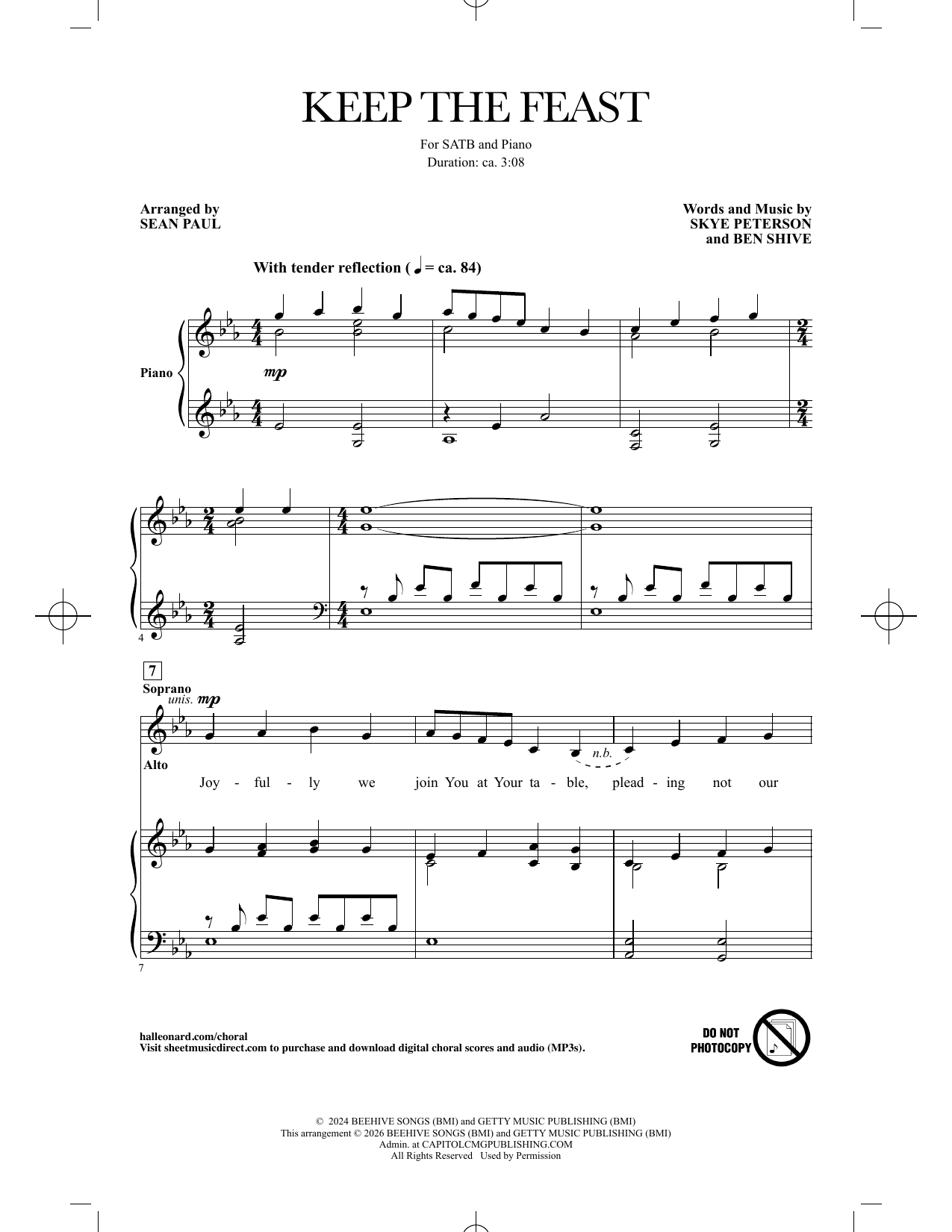 Keep The Feast (arr. Sean Paul)