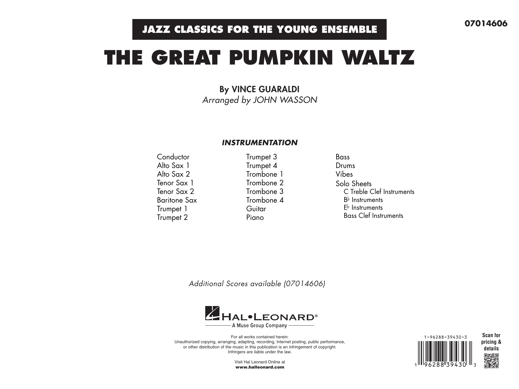 The Great Pumpkin Waltz (arr. John Wasson)