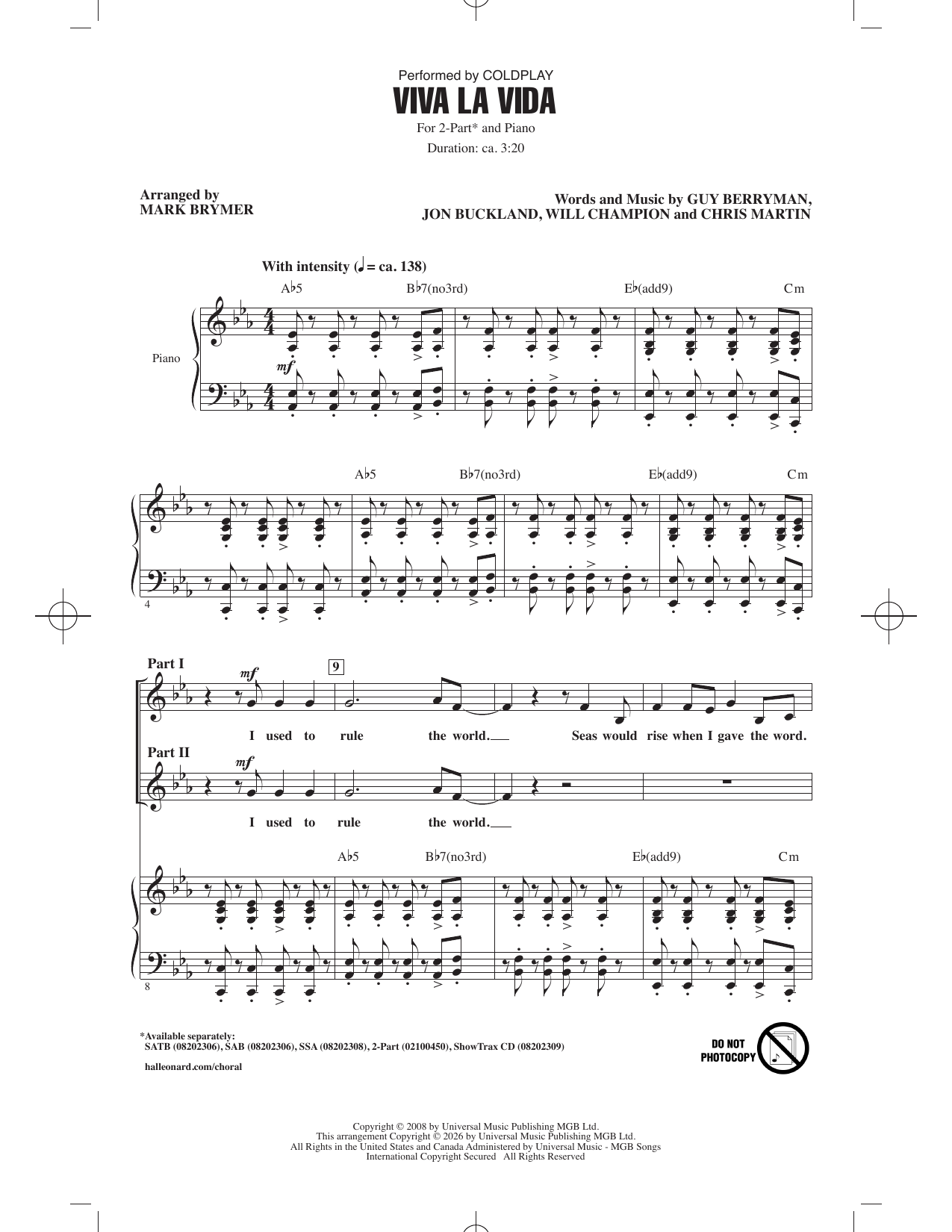 Viva La Vida (arr. Mark Brymer)