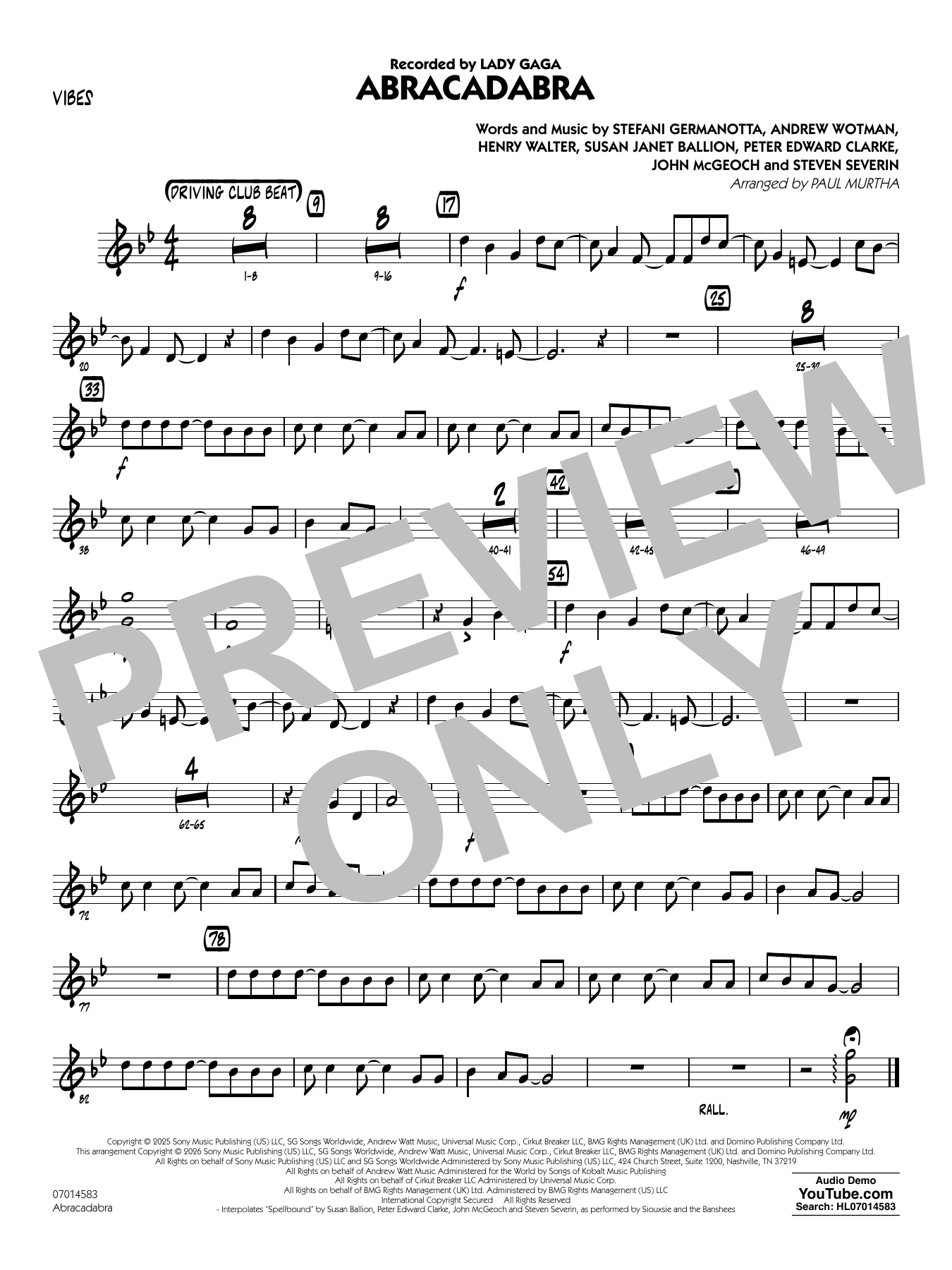 Abracadabra (arr. Paul Murtha) - Vibes
