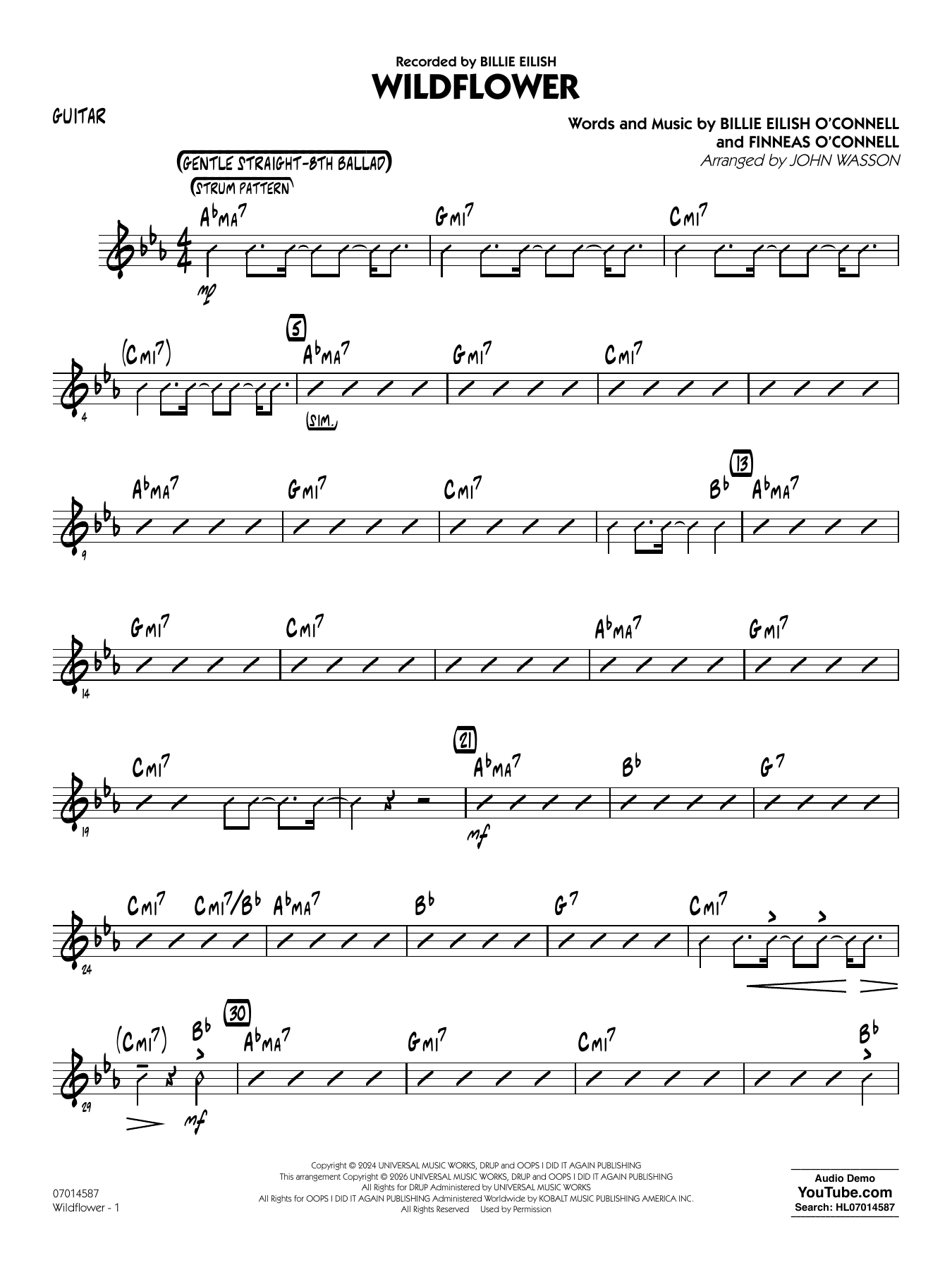 Wildflower (arr. John Wasson) - Guitar