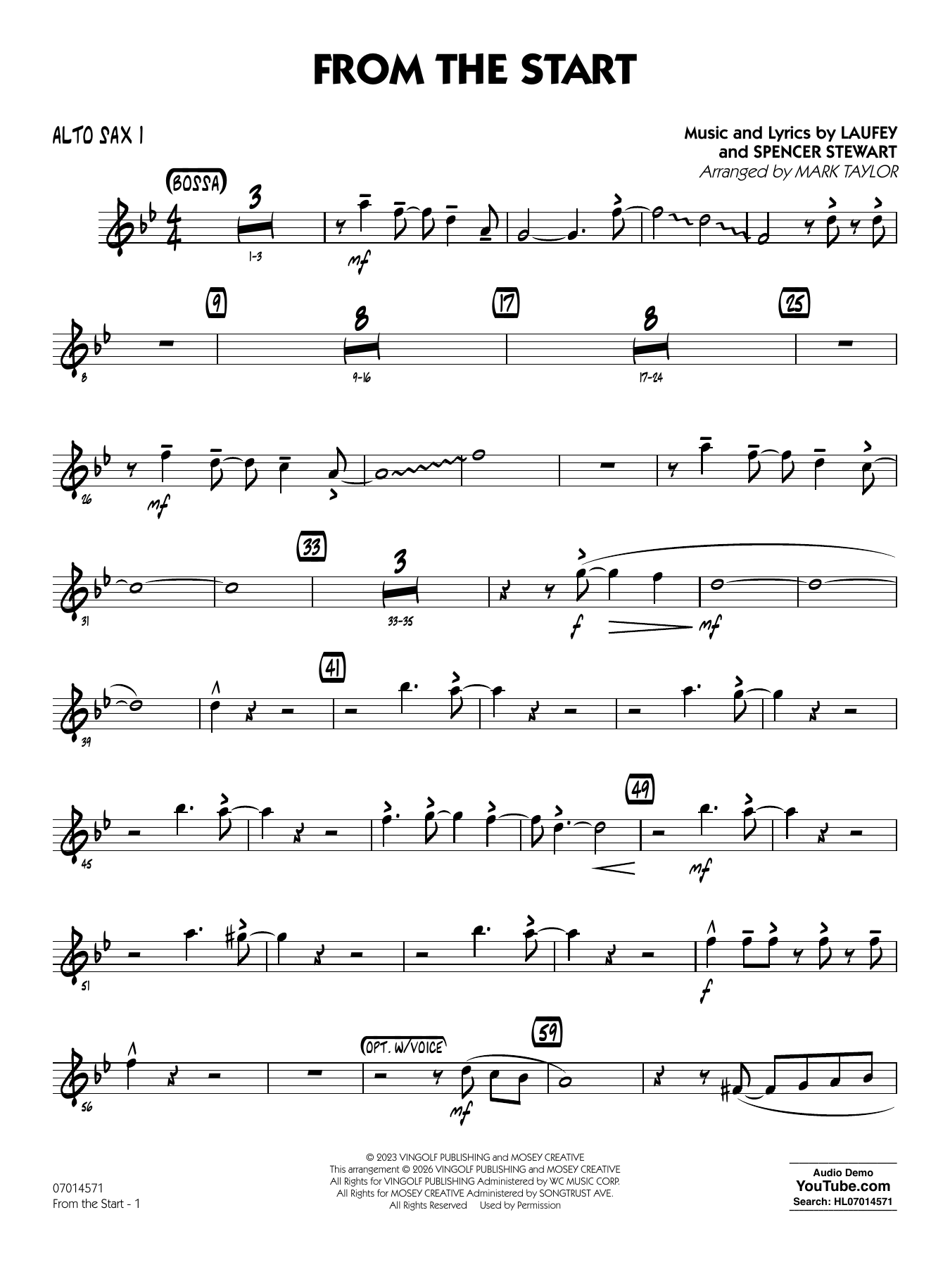 From the Start - Alto Sax 1