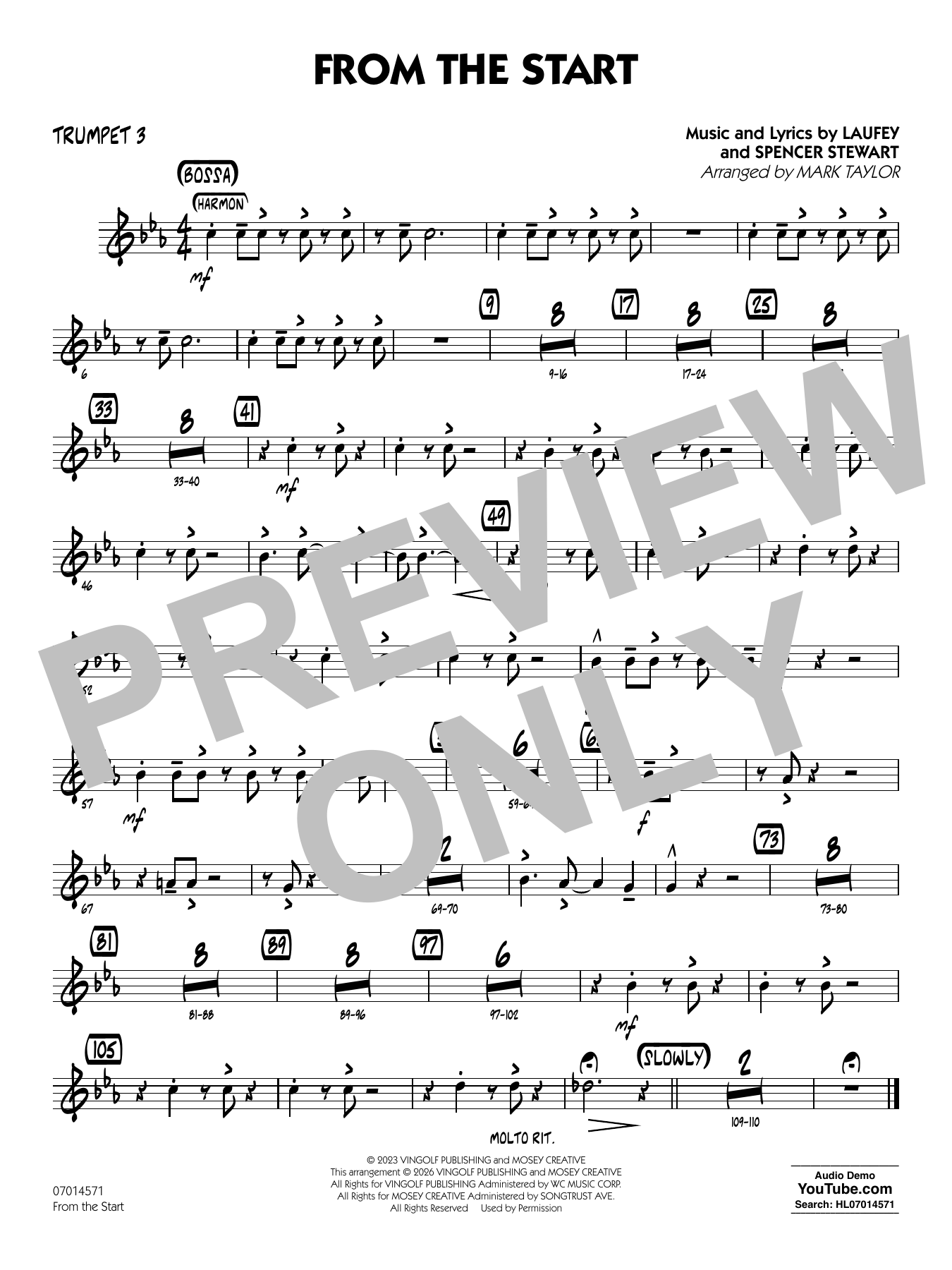 From the Start - Trumpet 3