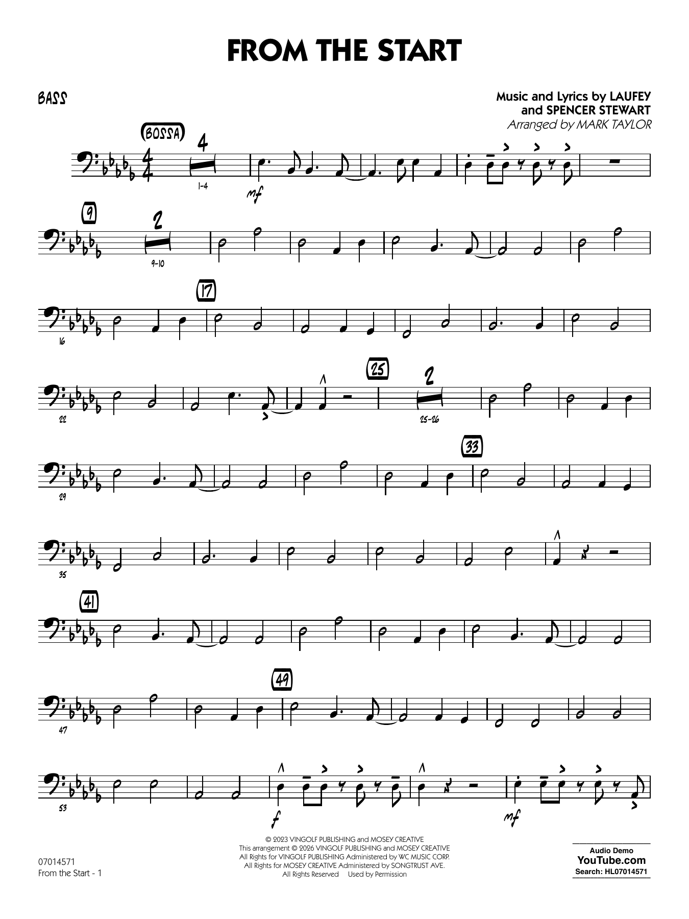 From the Start - Bass