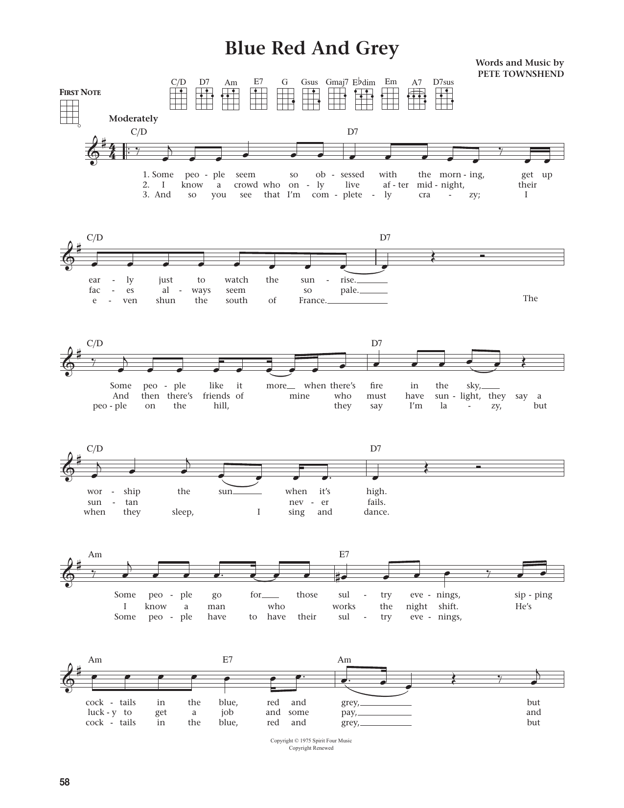 Blue Red And Grey (from The Daily Ukulele)