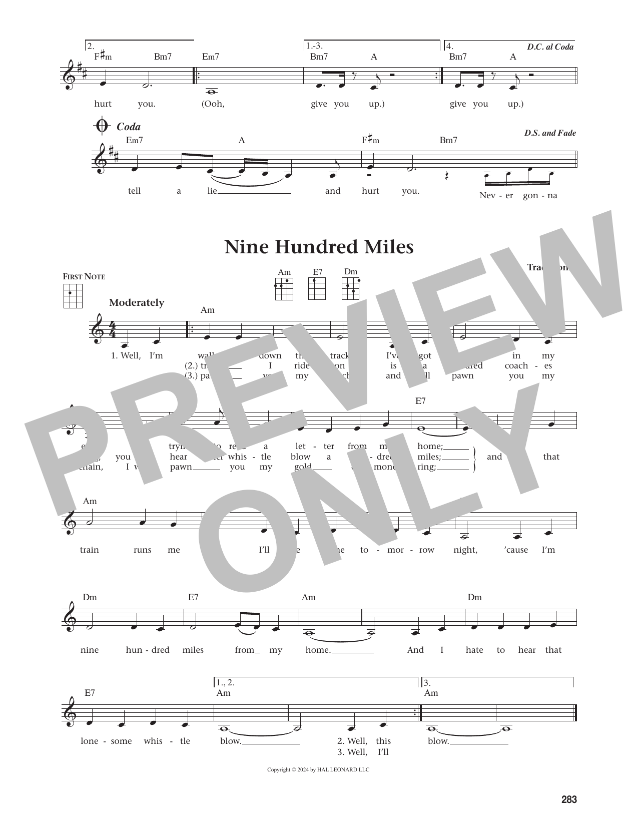 Nine Hundred Miles (from The Daily Ukulele)