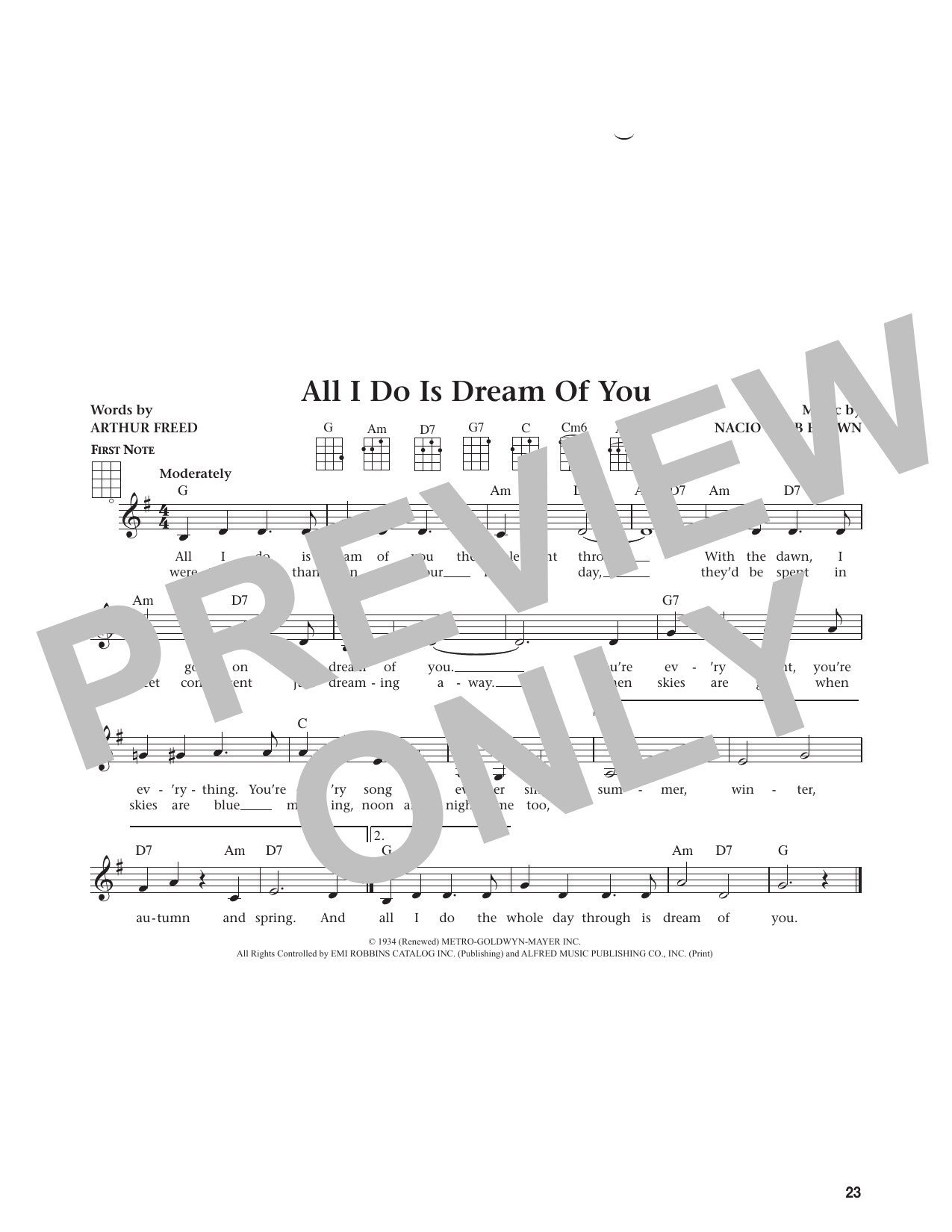 All I Do Is Dream Of You (from The Daily Ukulele)