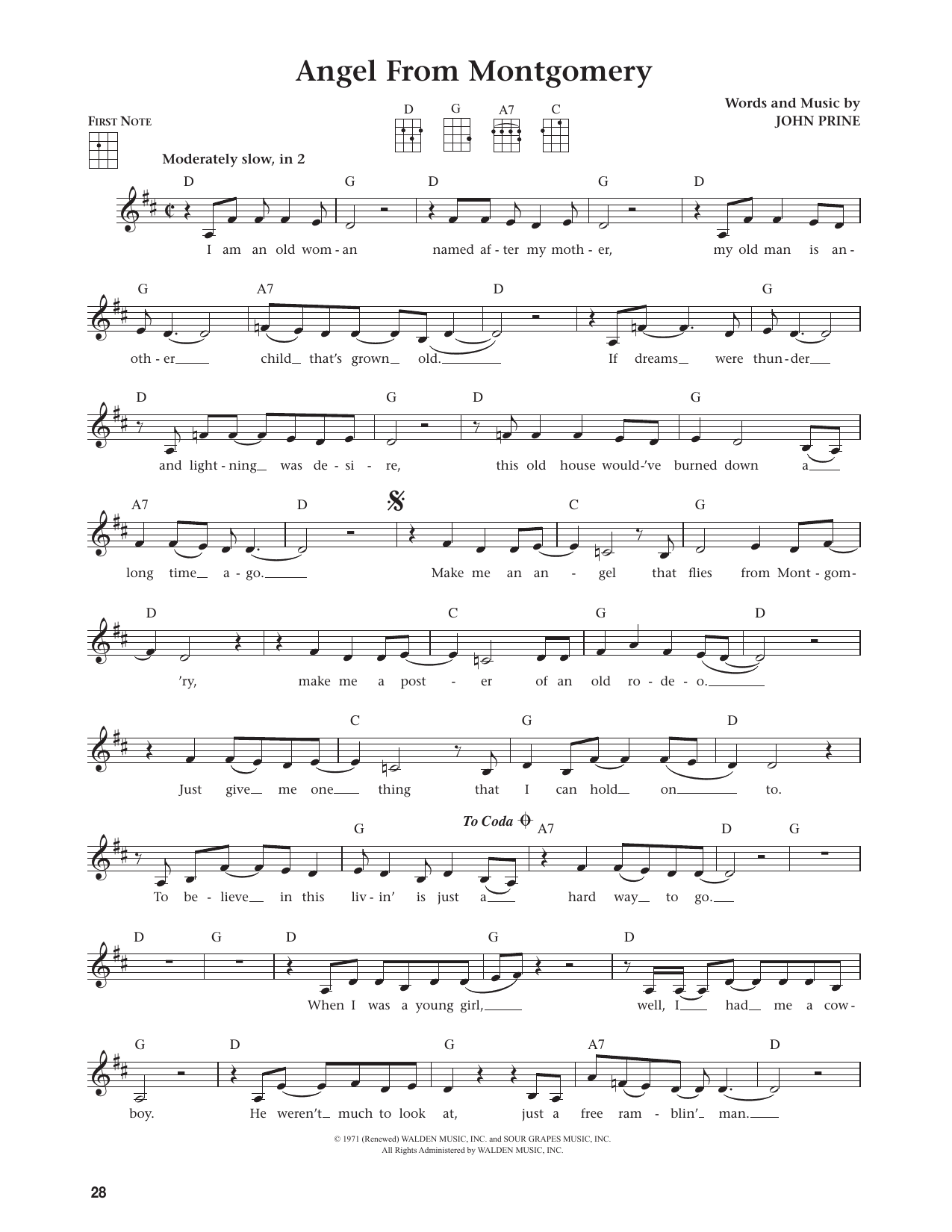 Angel From Montgomery (from The Daily Ukulele)