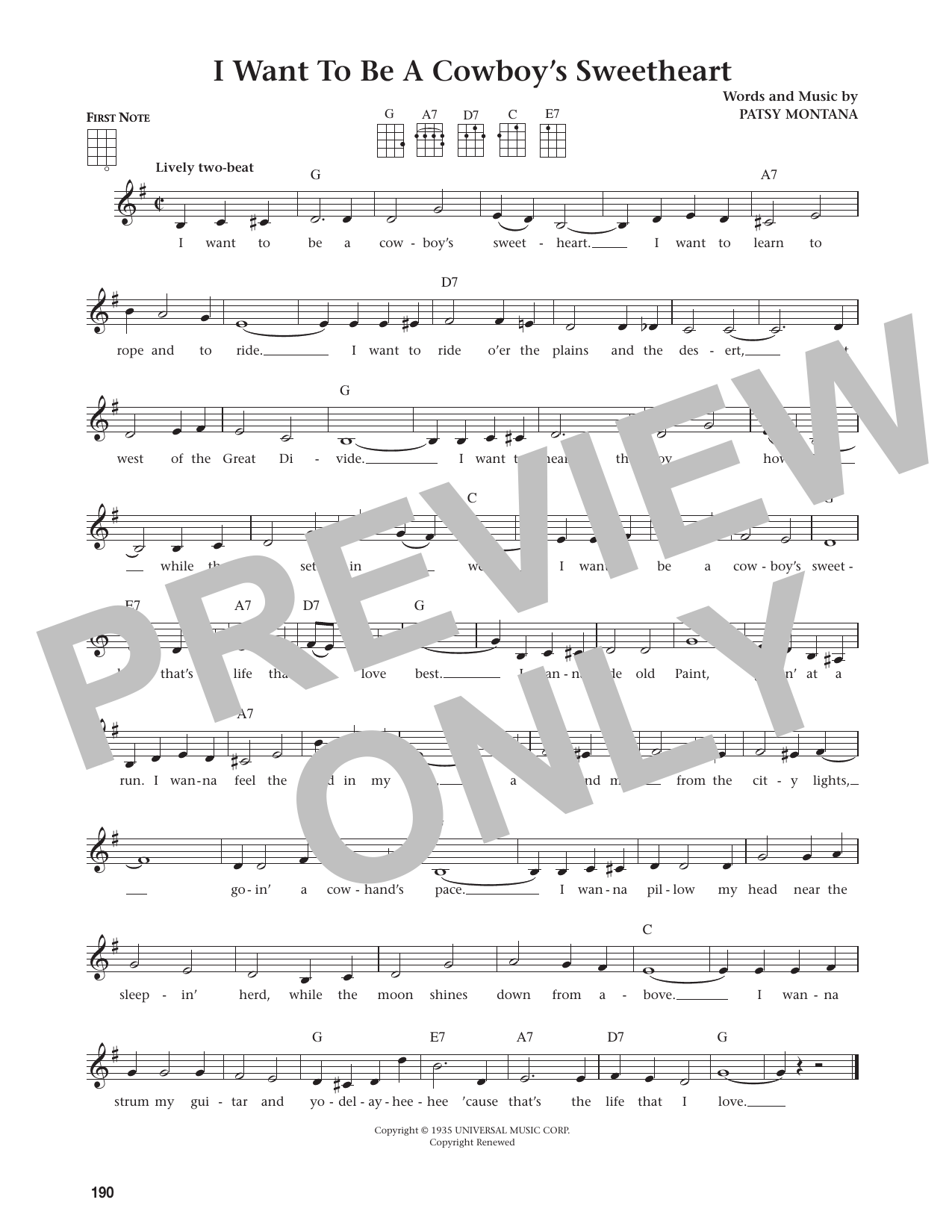 I Want To Be A Cowboy's Sweetheart (from The Daily Ukulele)