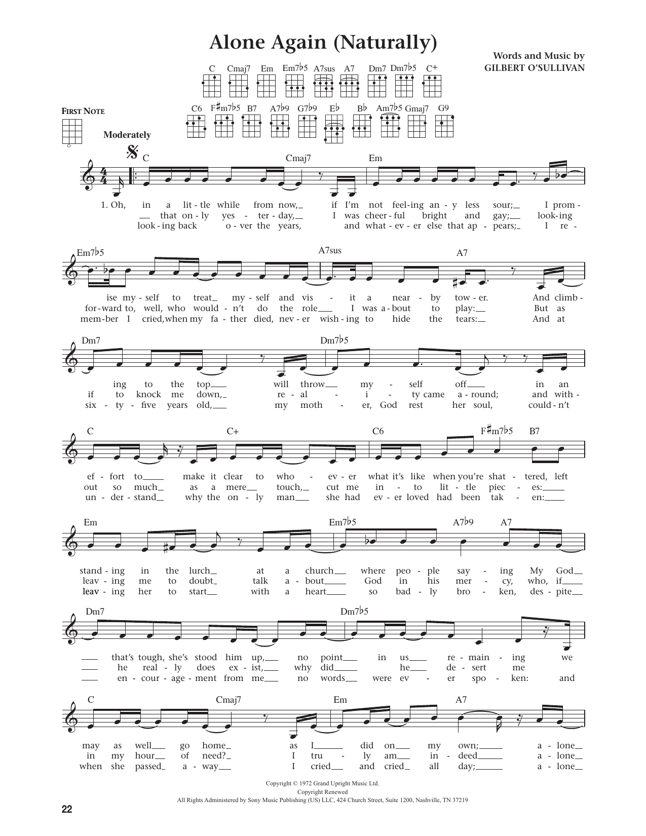 Alone Again (Naturally) (from The Daily Ukulele)